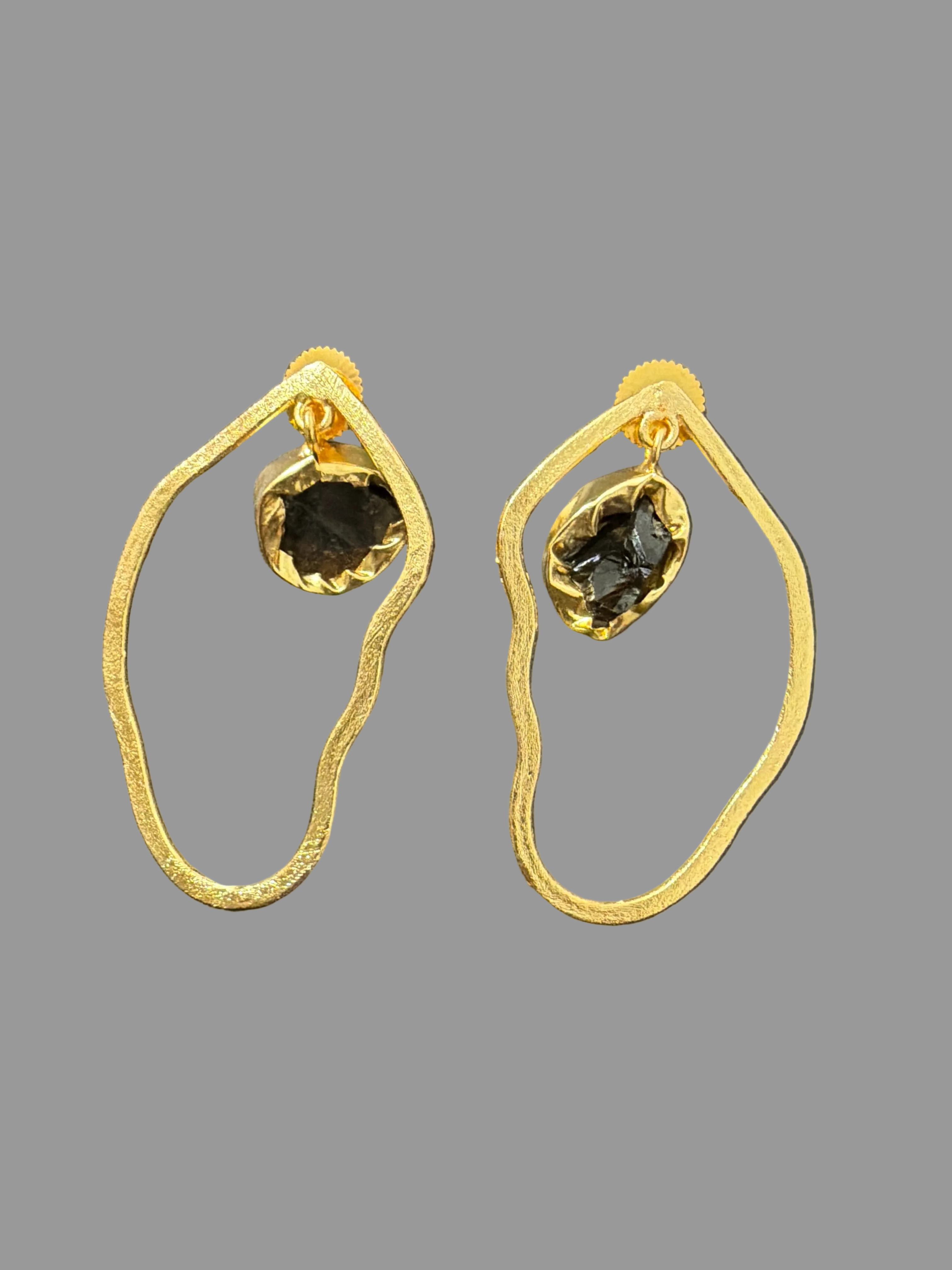 Statement gemstone earrings