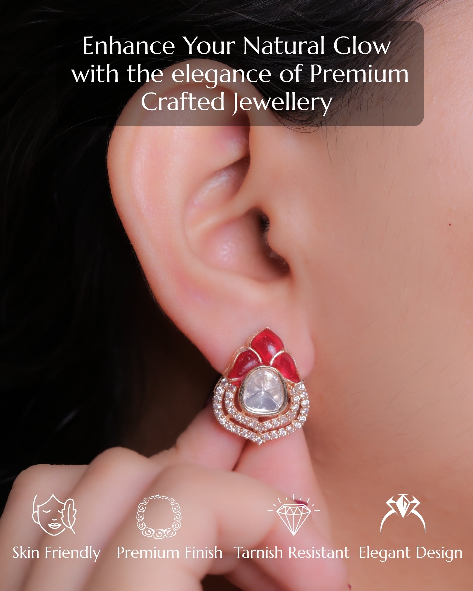 Anokhi Floral Kundan Studs
