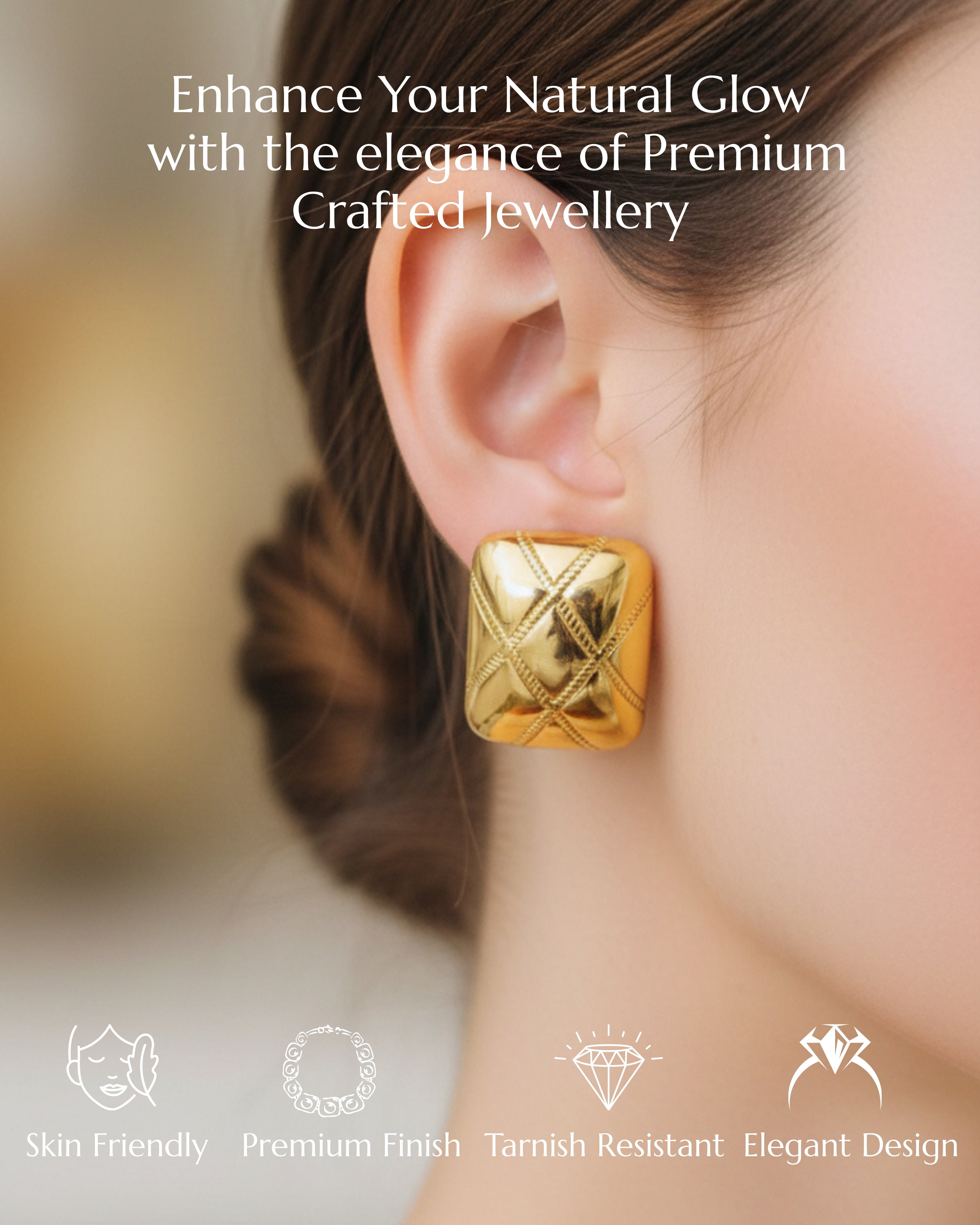 Anokhi Box cushion Earrings