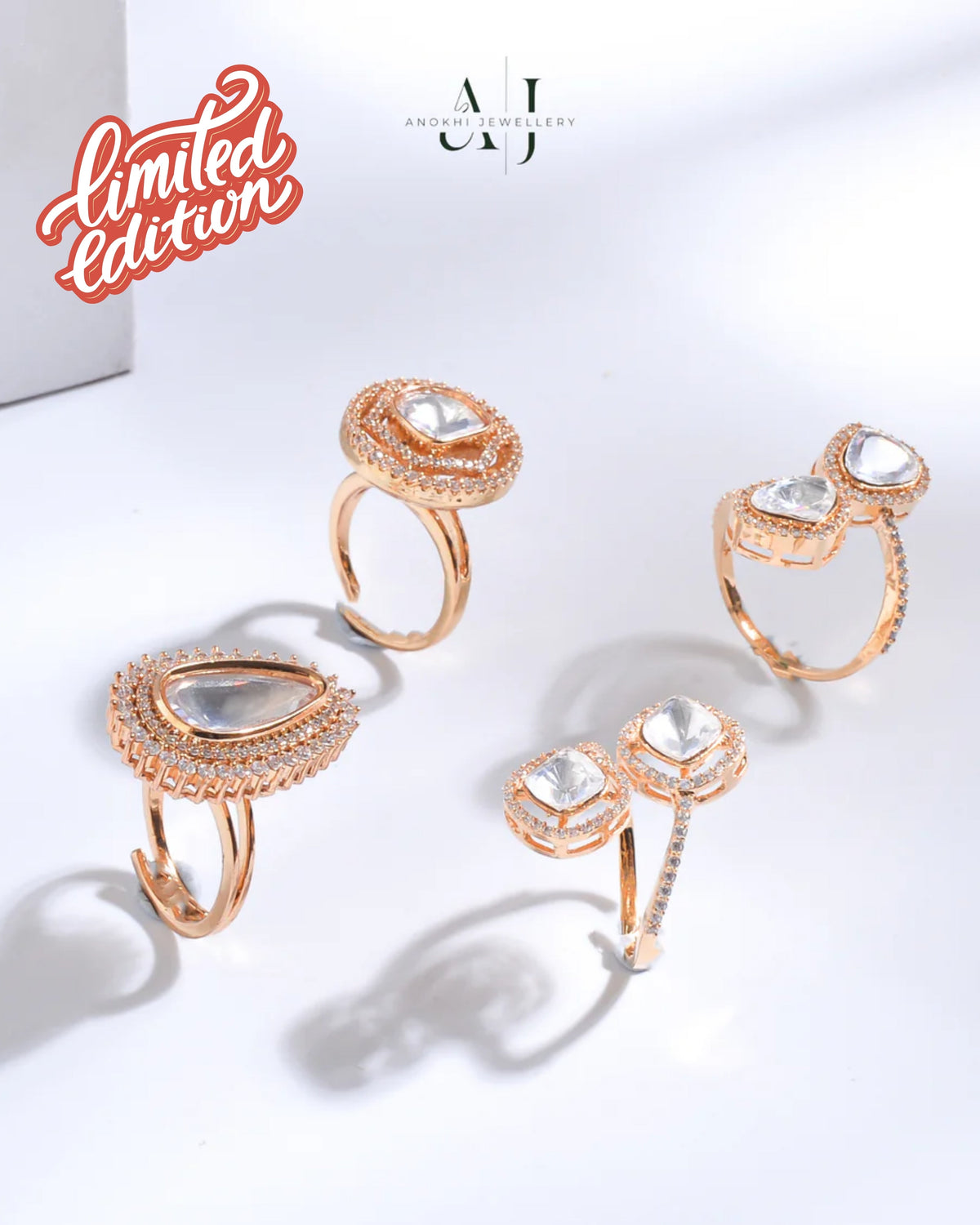Anokhi Royal Blossom Kundan Ring