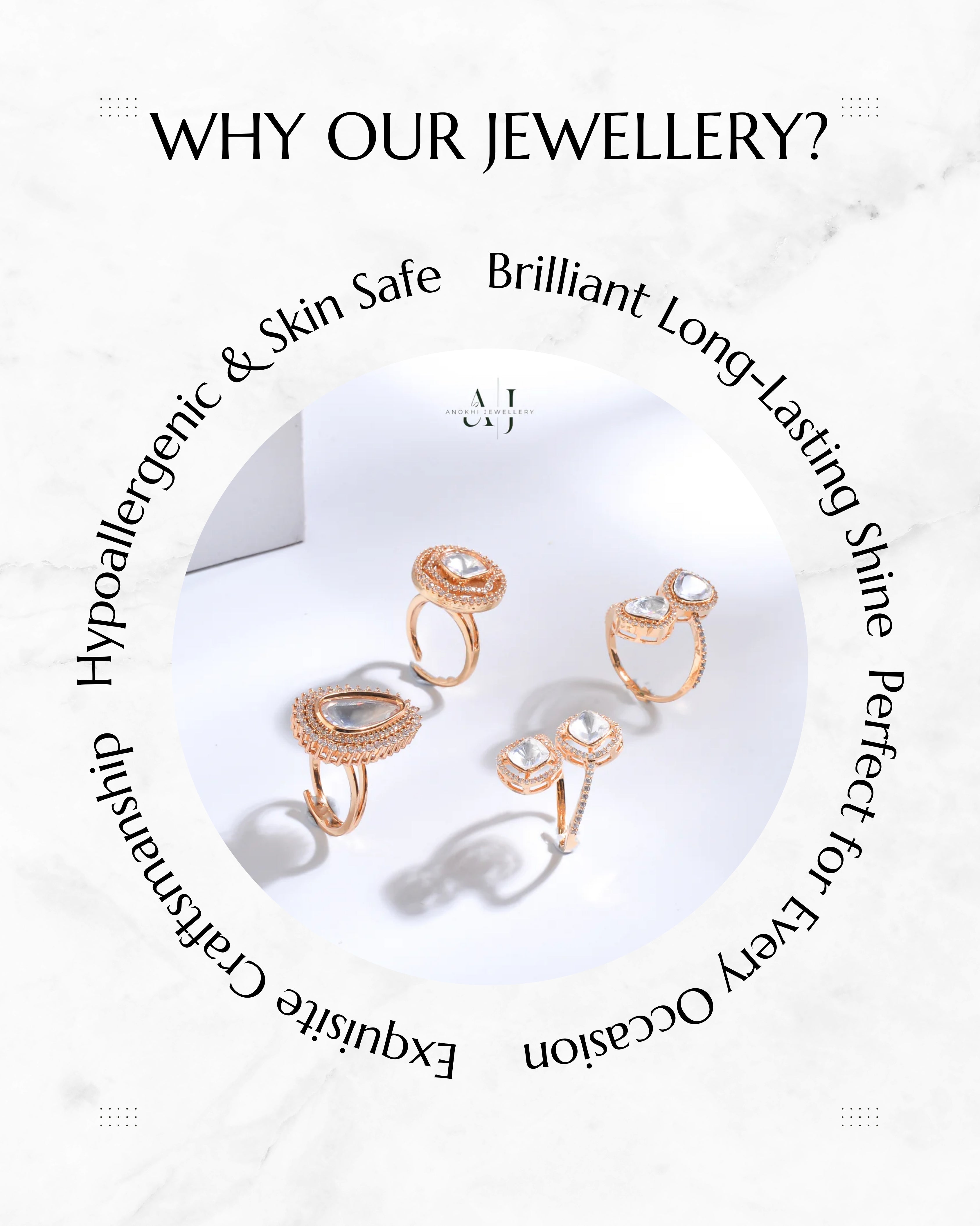 Anokhi Royal Blossom Kundan Ring