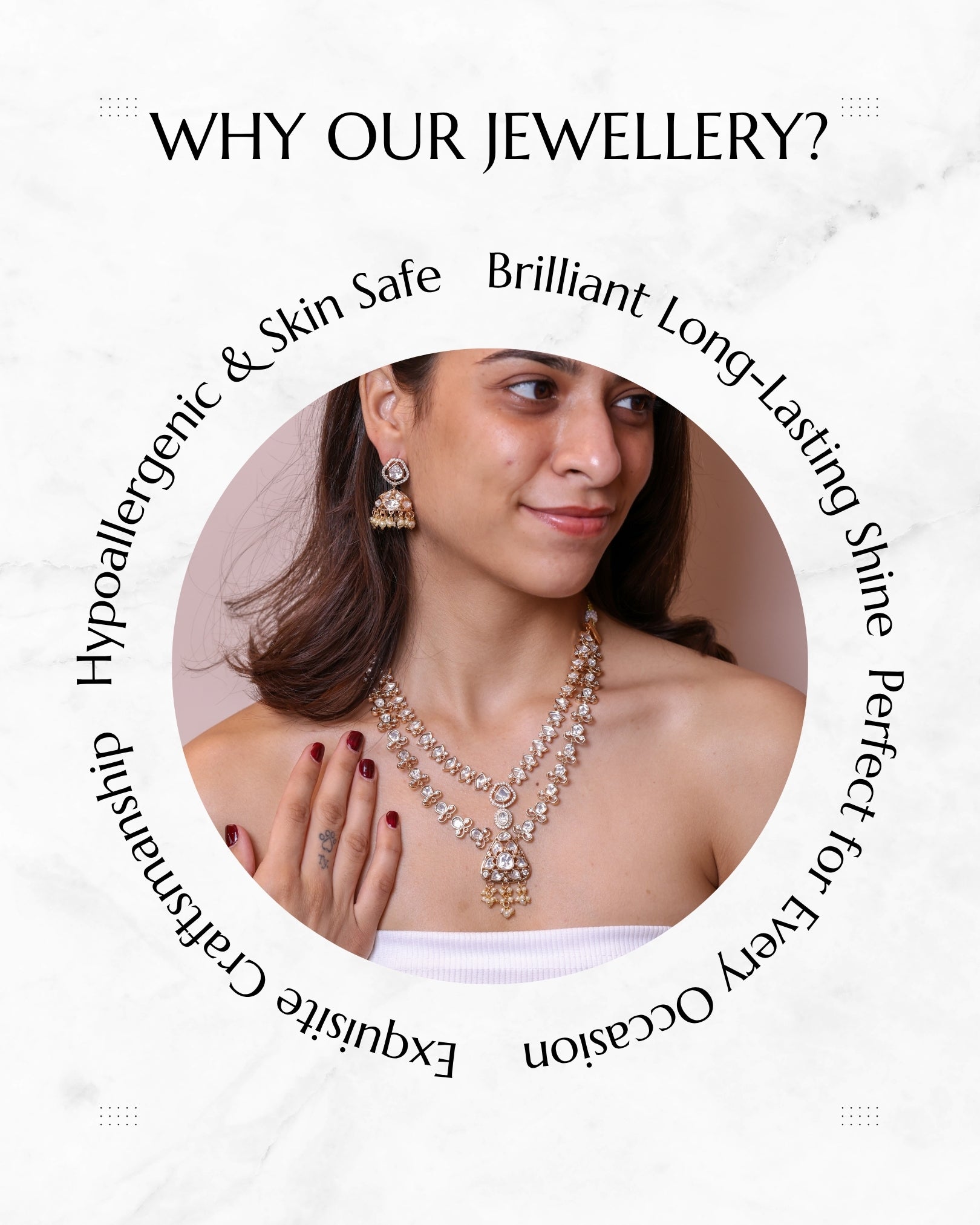 Anokhi Bridal Kundan Jhumki Necklace Set