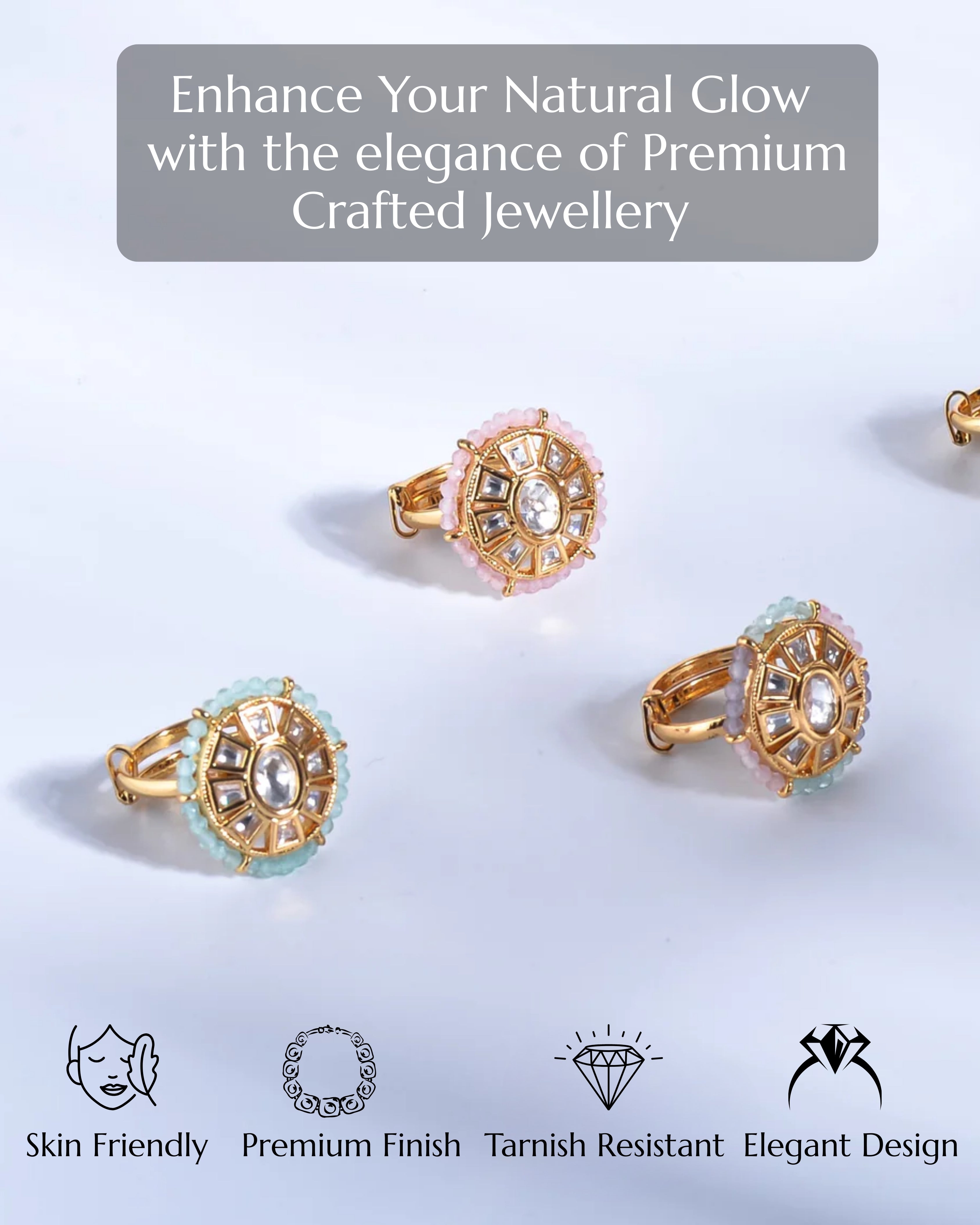 Anokhi Oval Kundan Ring