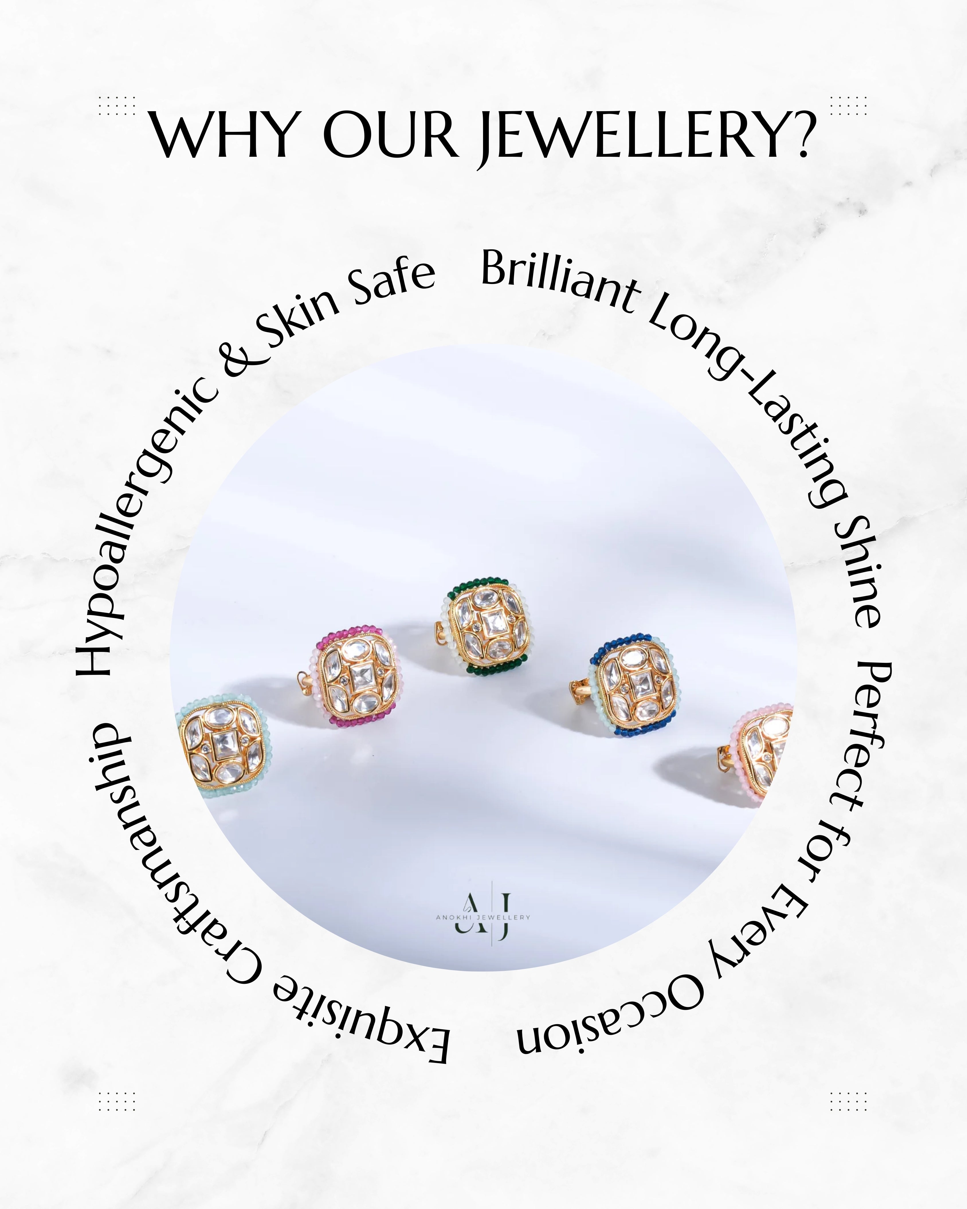 Anokhi Square Affair Kundan Ring [Single Piece]