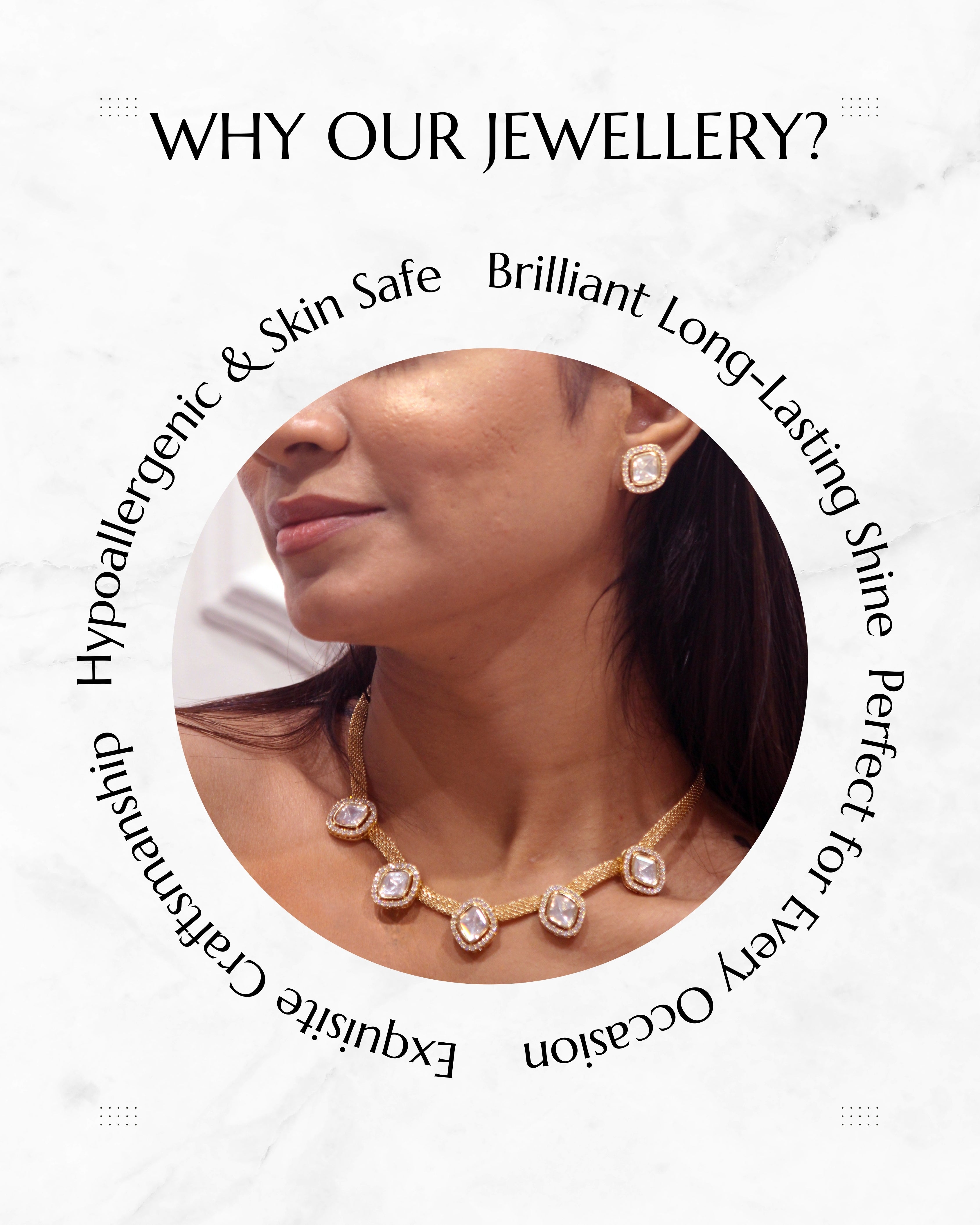 Anokhi Mesh Diamond Kundan Necklace
