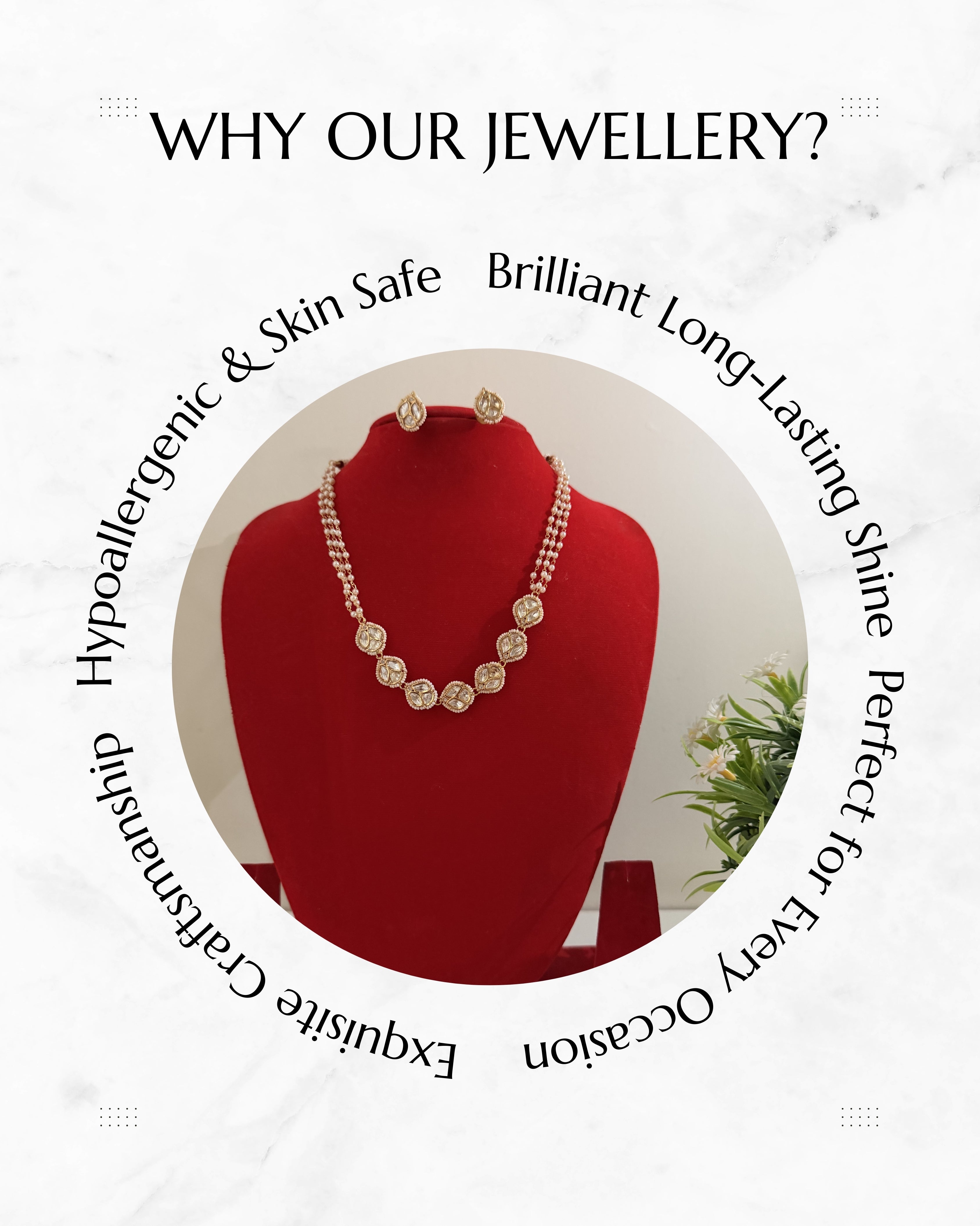 Anokhi Luminous Lotus: The Kamal Kundan Necklace