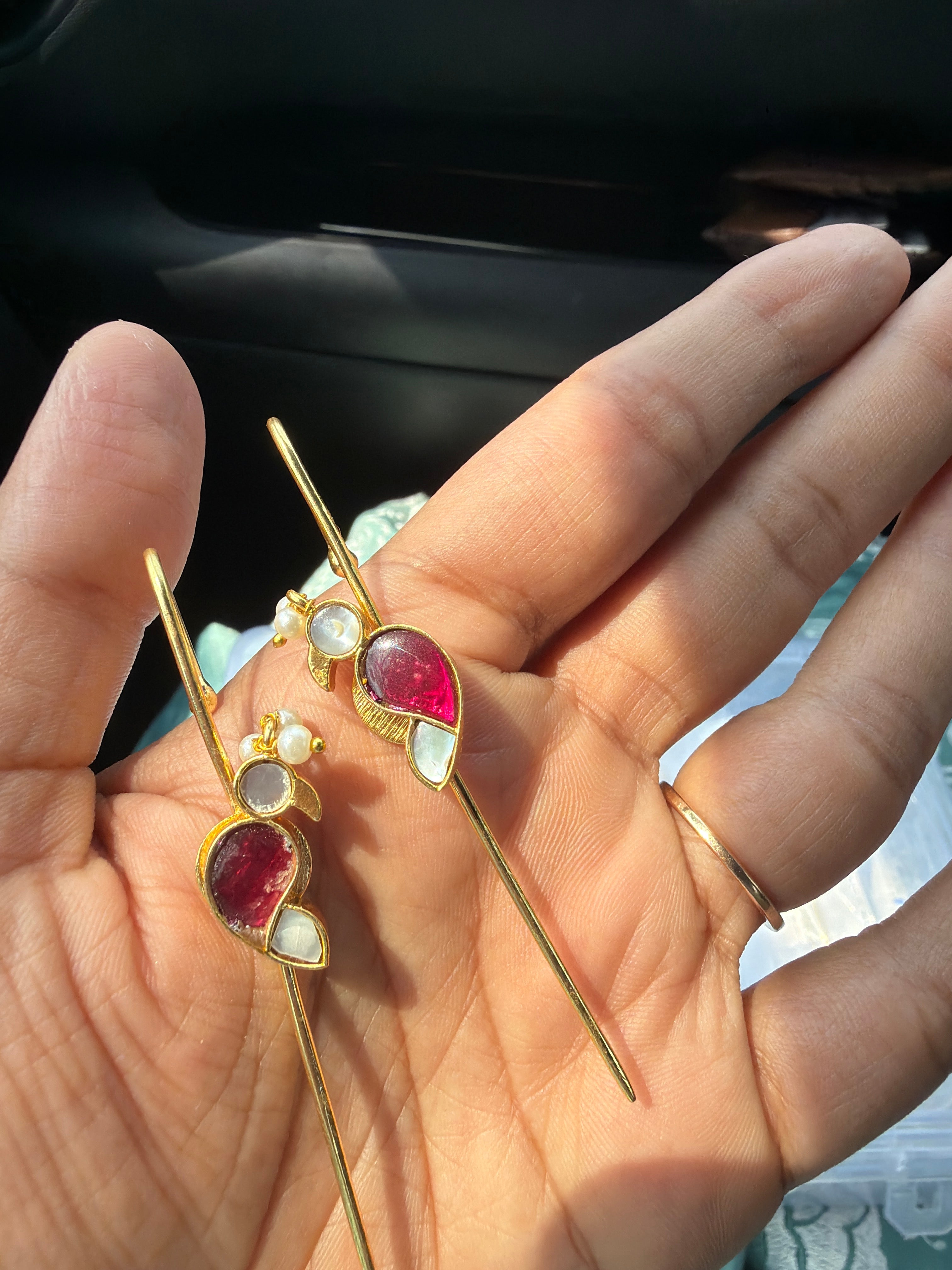 Pachi Kundan Bird Earcuff