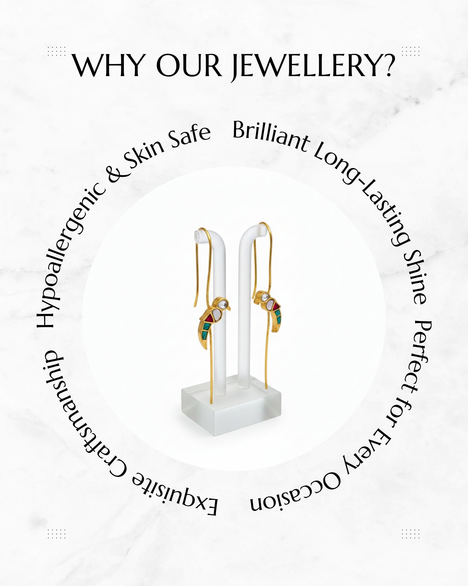 Anokhi kukoo bird earcuff pair