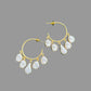Anokhi Baroque Pearl Hanging Statement Hoops Earrings