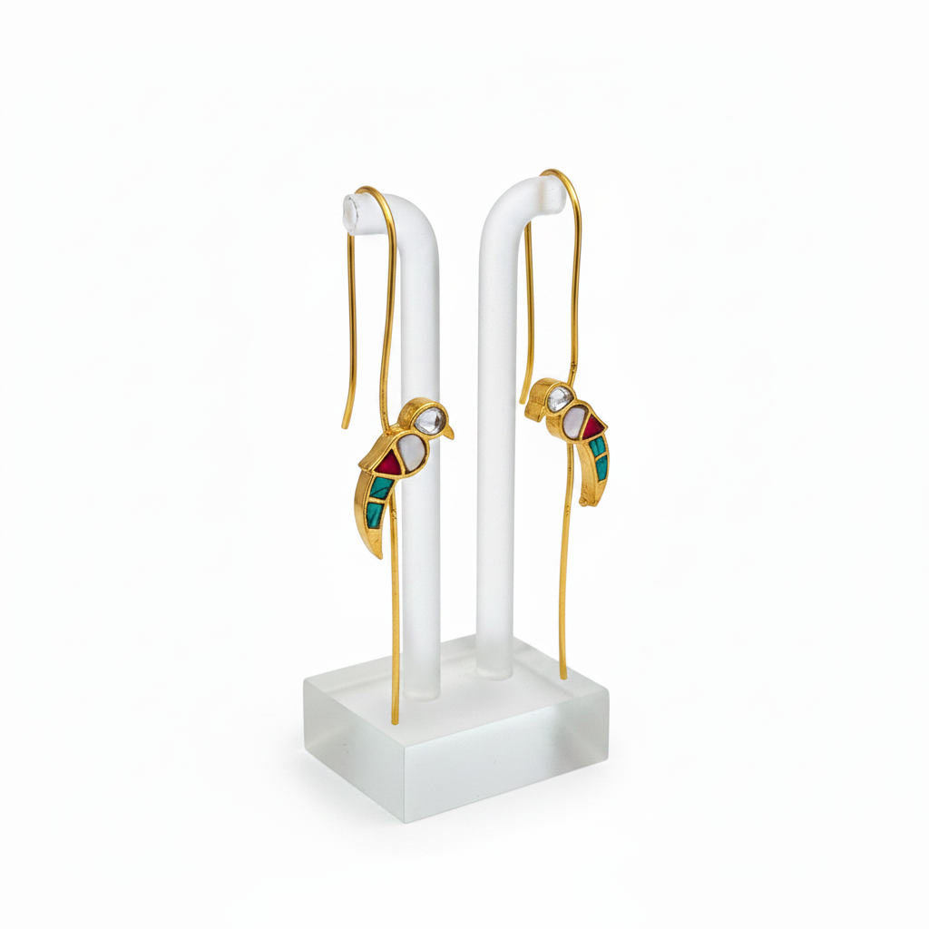Anokhi kukoo bird earcuff pair