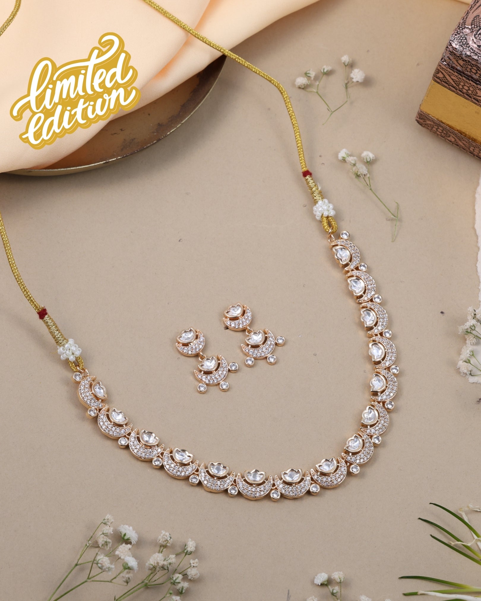 Anokhi Pearl Curve Kundan Set
