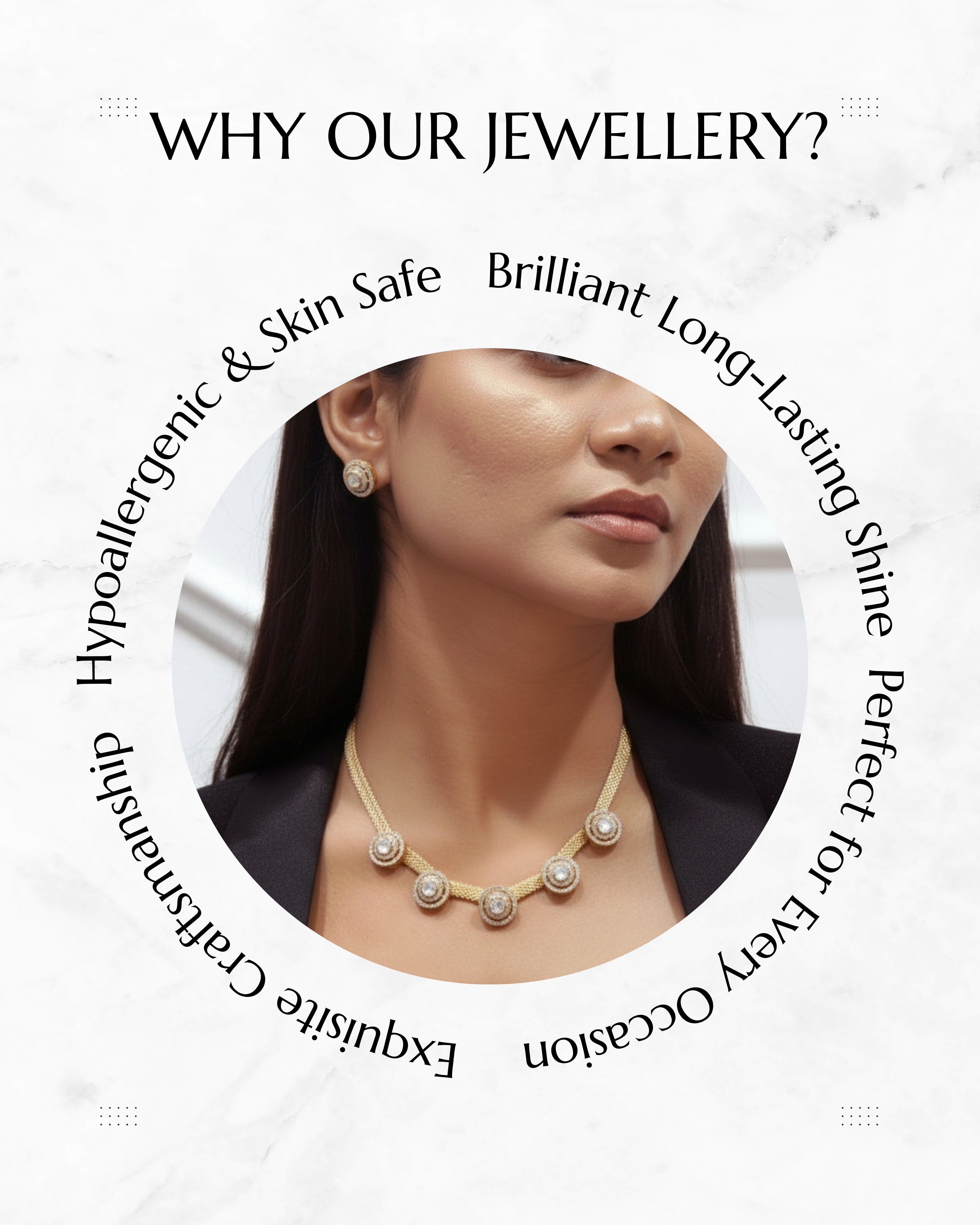 Anokhi Mesh Round Stones Kundan Necklace