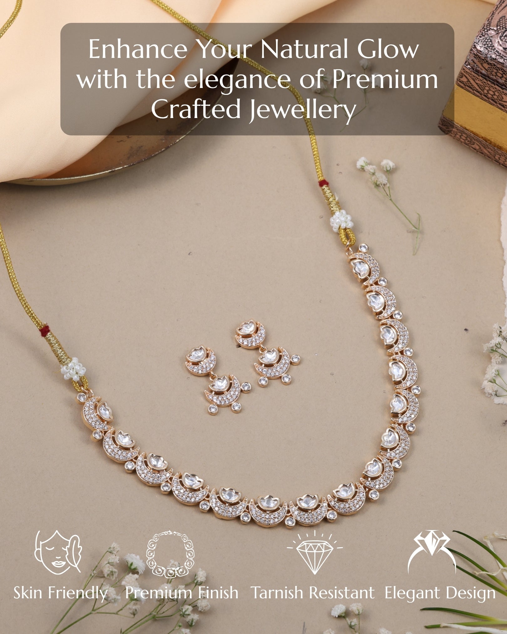 Anokhi Pearl Curve Kundan Set