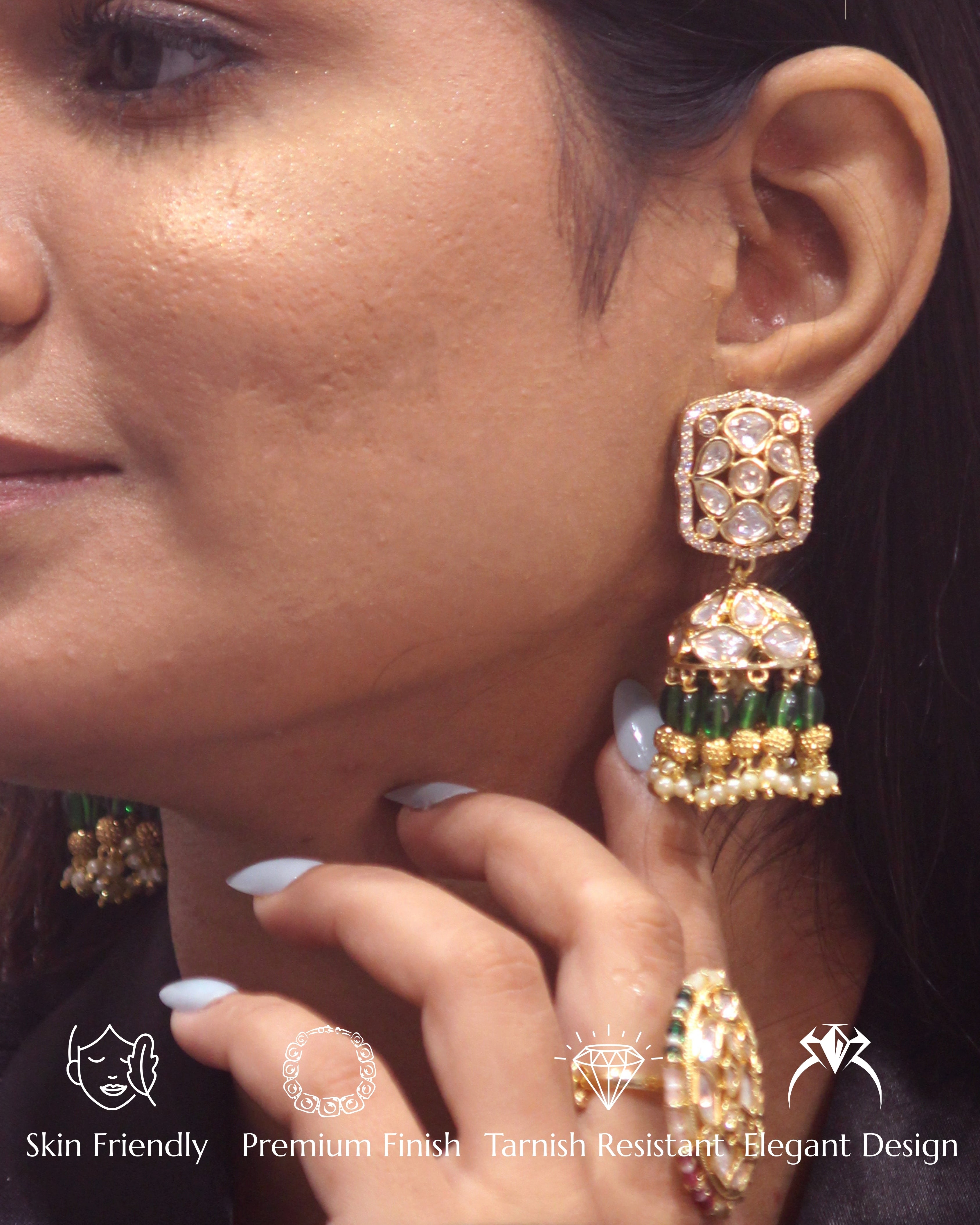 Anokhi Atrangi Kundan Jhumkas