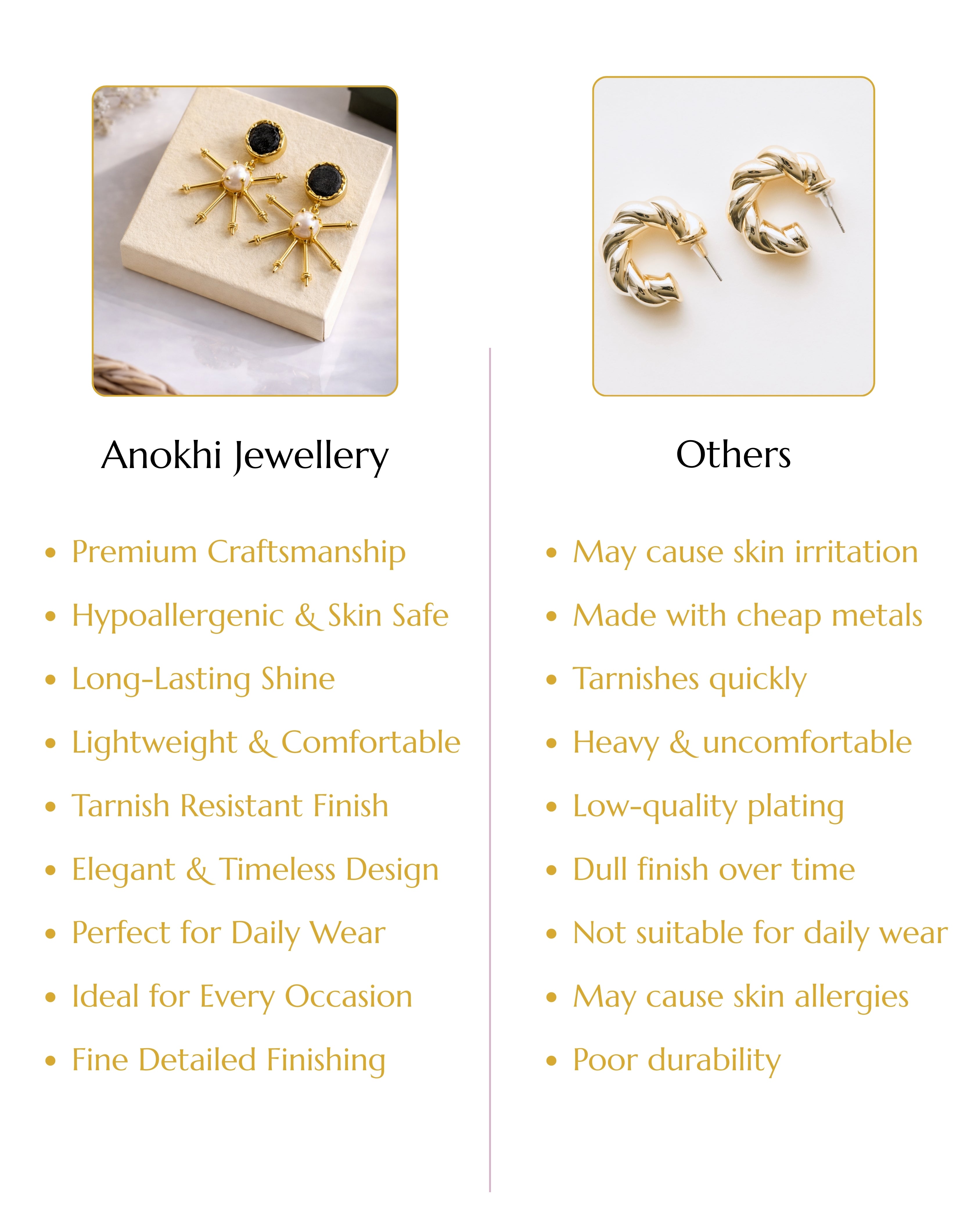 Anokhi Sunshine Stud Earrings 18k plated