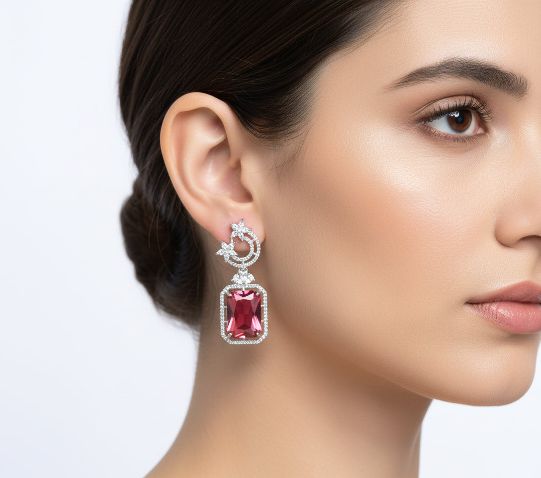 Anokhi Celestial Serenity American Diamond Earrings