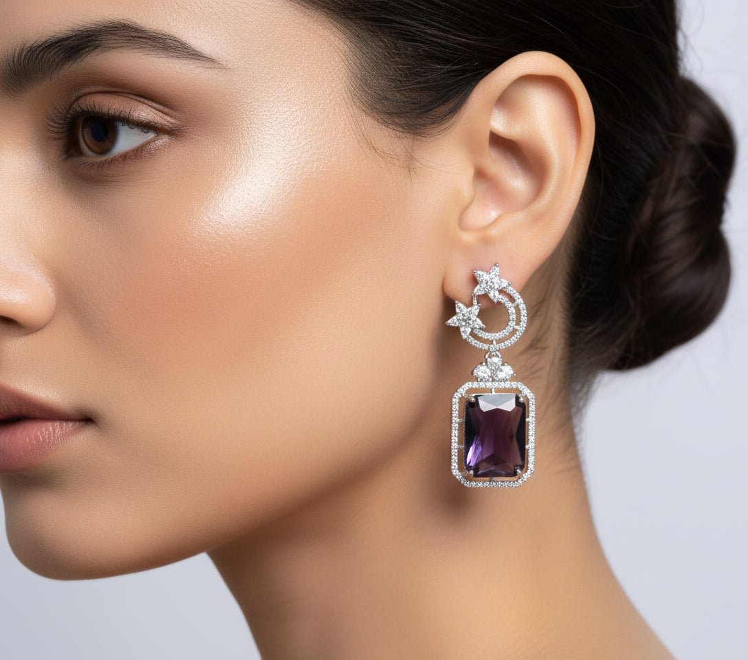 Anokhi Celestial Serenity American Diamond Earrings