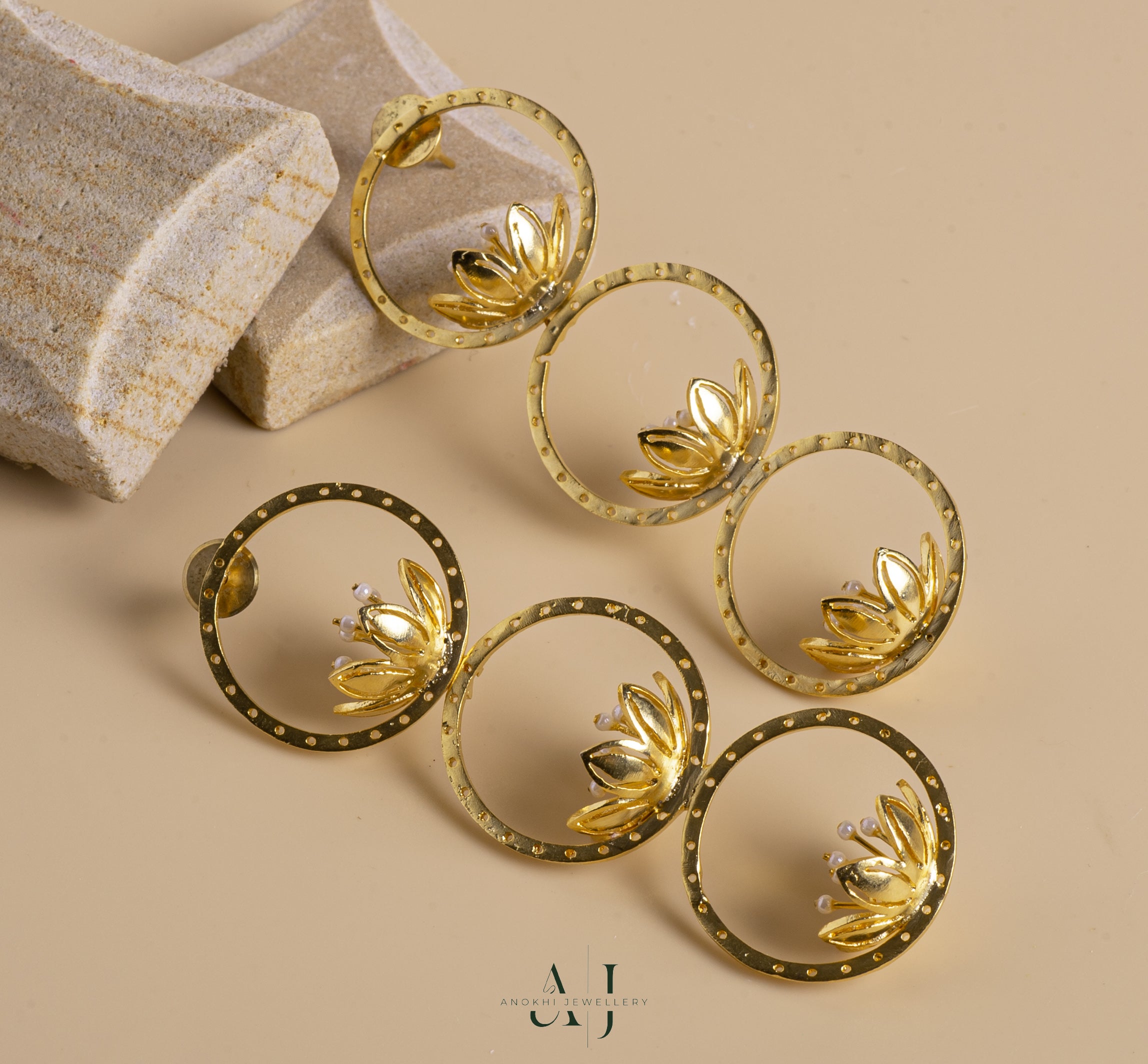 Anokhi Graceful Garland Kundan Earrings: