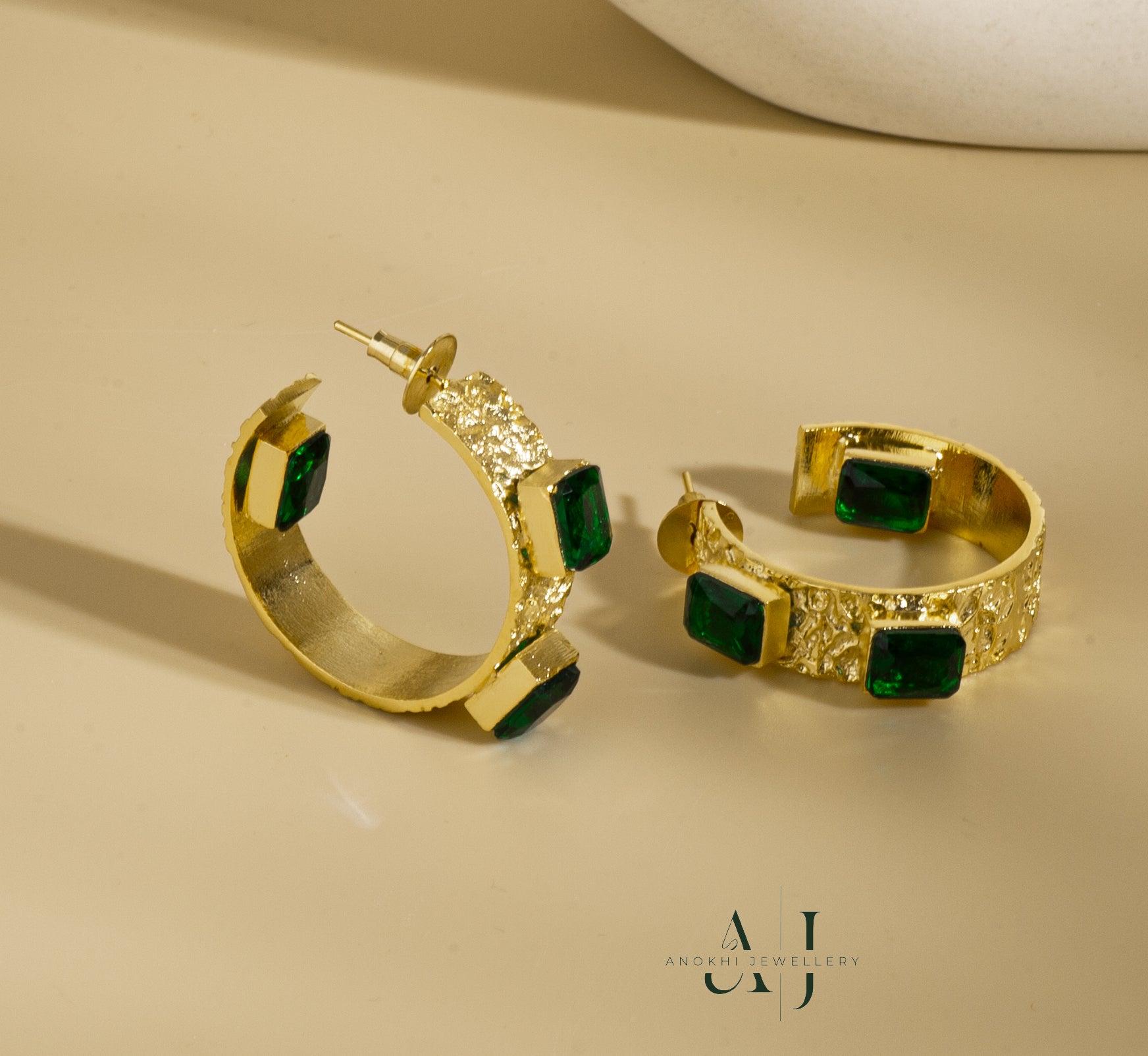 Anokhi Emerald Hoops