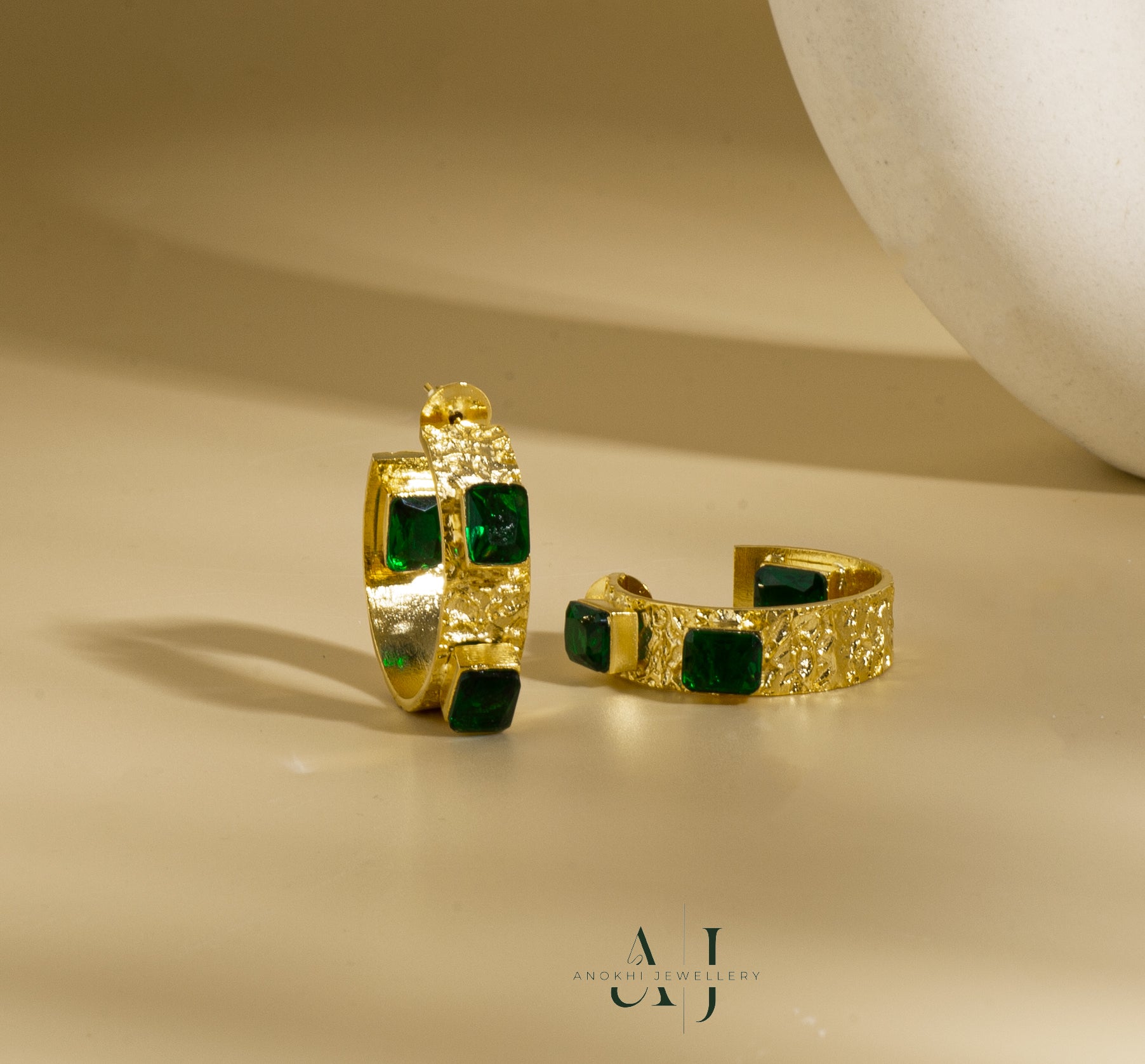 Anokhi Emerald Hoops