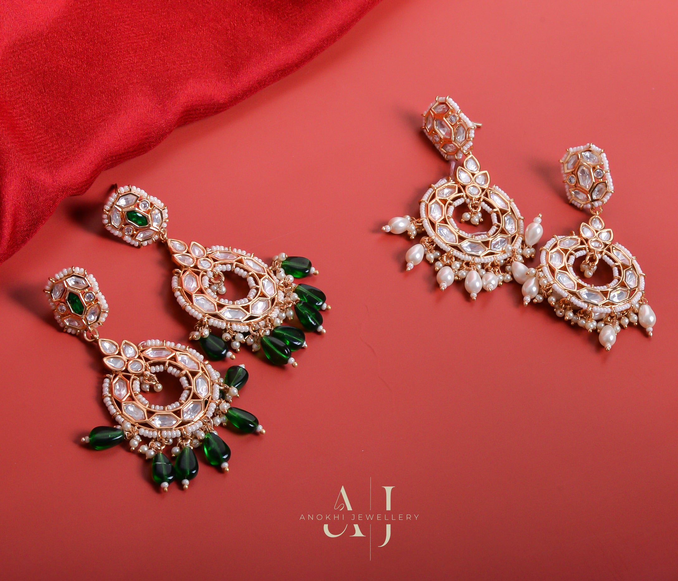 Anokhi Heeramandi Kundan long earrings