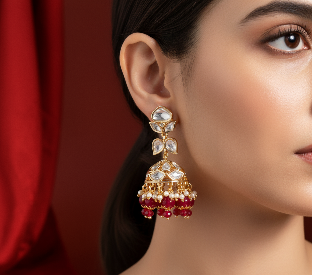 Anokhi Deepak Kundan Jhumki