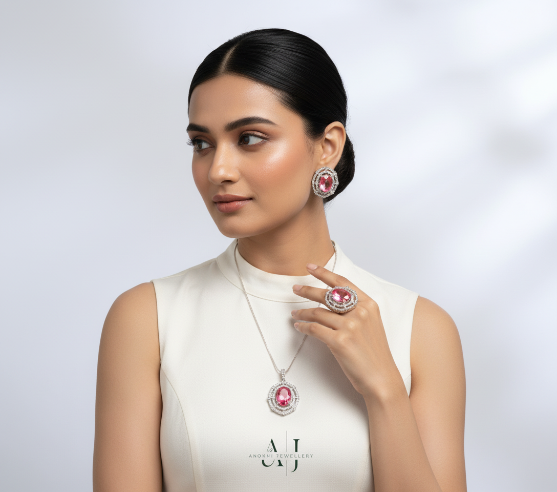 Anokhi Cluster AD Pendant combo