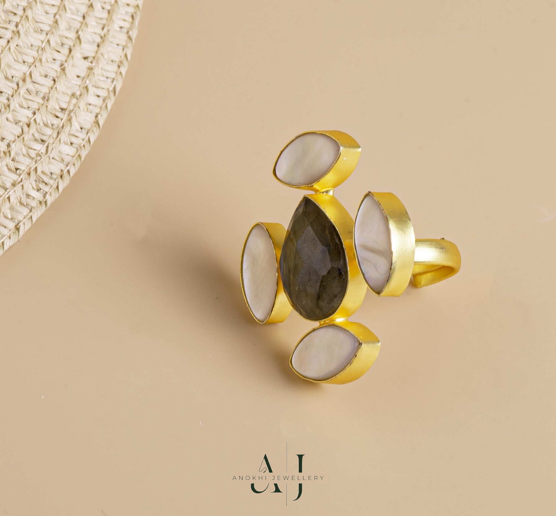 Anokhi Serenity Charcoal ring