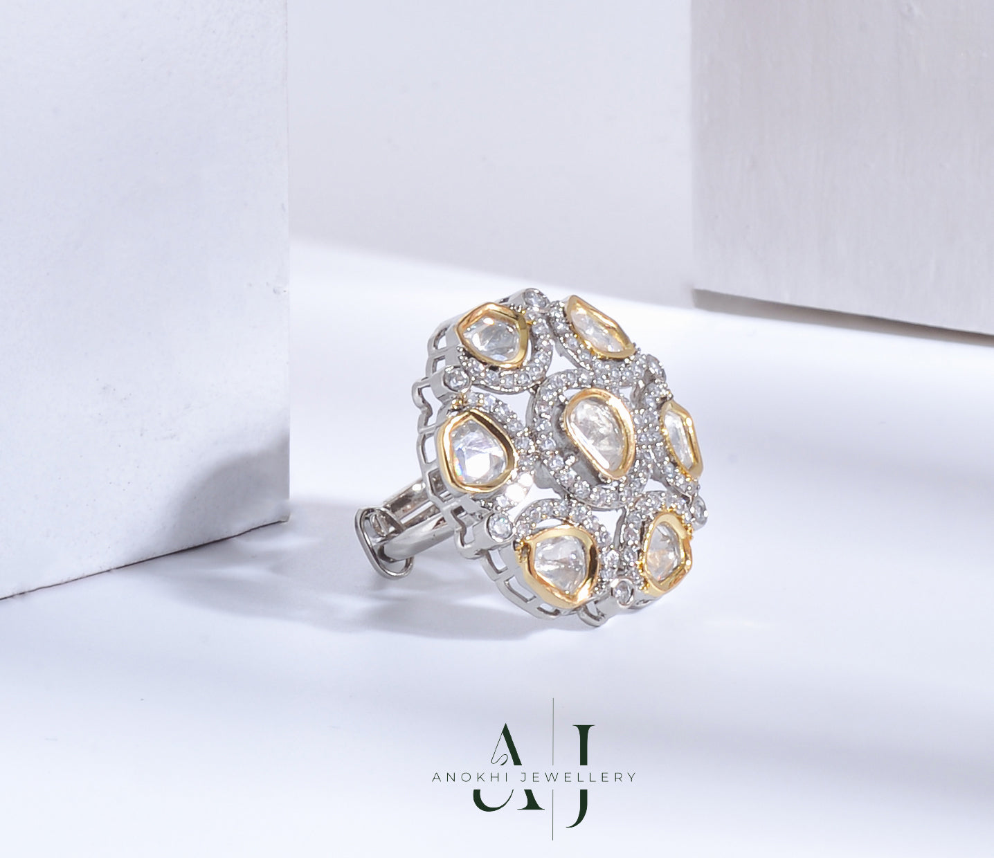 Anokhi Cluster stones Ring