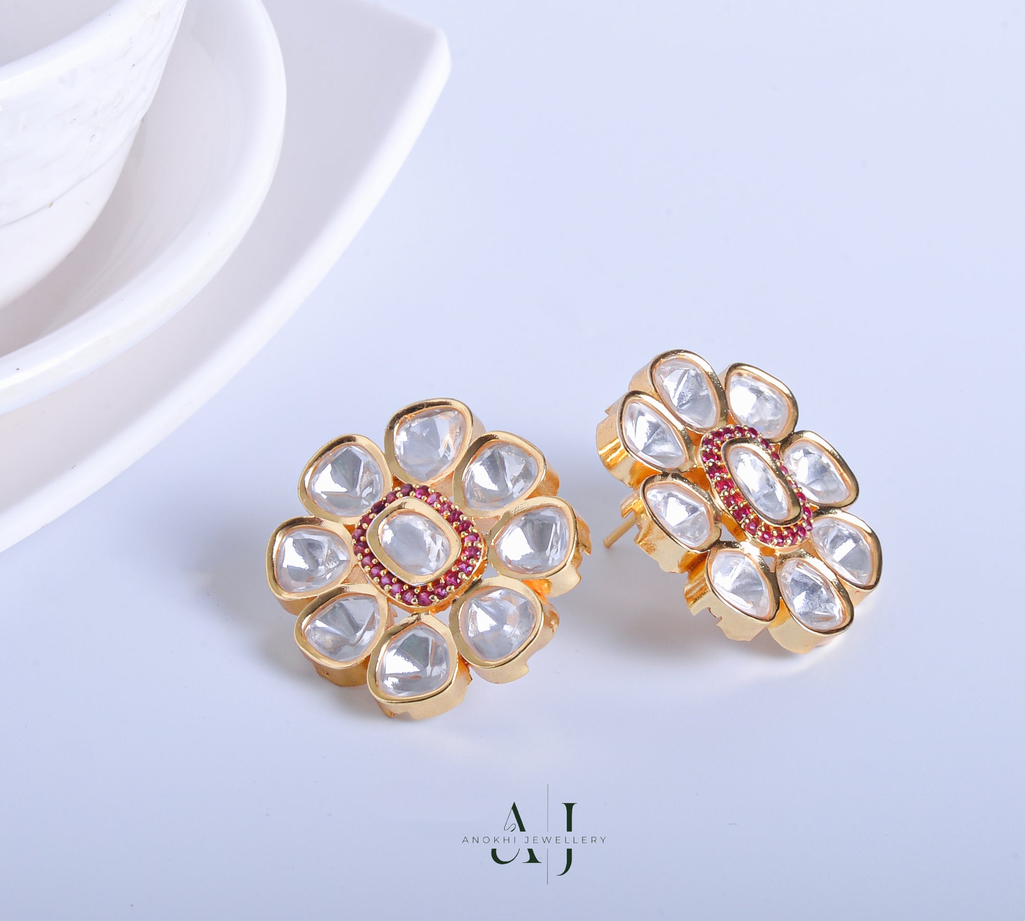 Anokhi Timeless Beauty: Discover Our Exquisite Kundan Stud Earrings