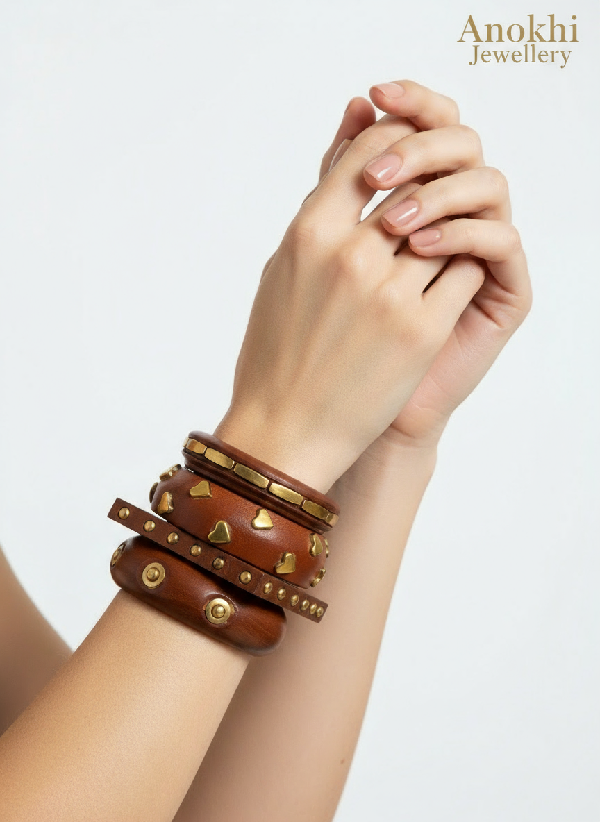 Wooden Bangles- set of 4