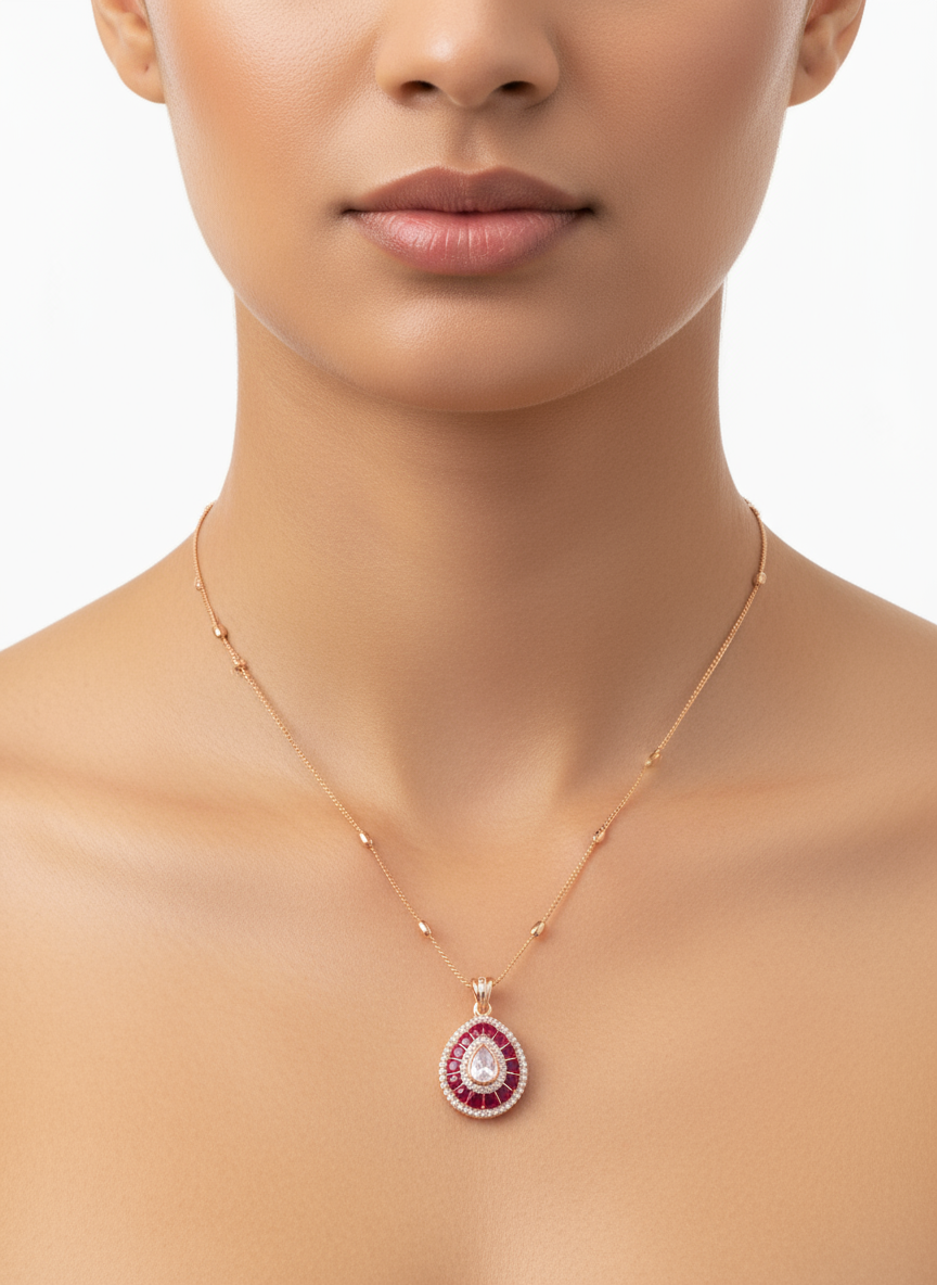 Anokhi Pendant set with earrings - AJP1