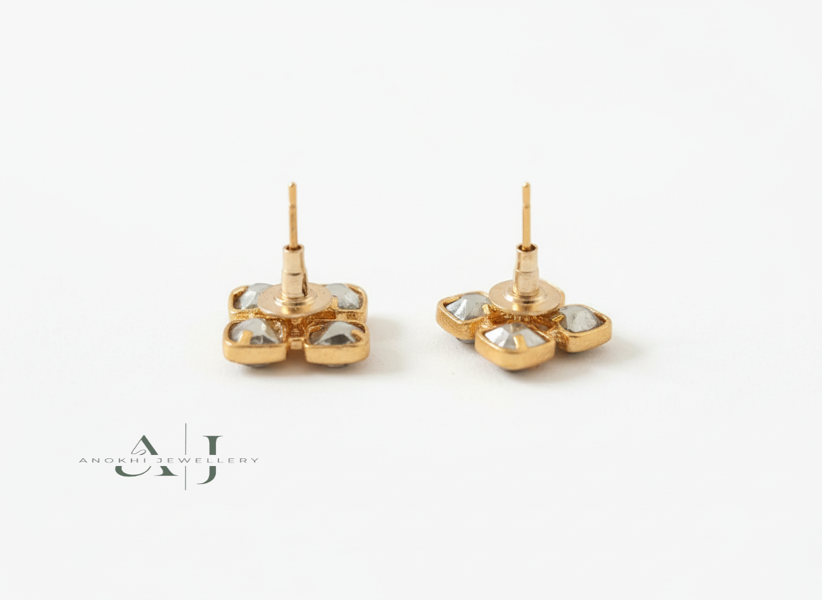 Anokhi Kundan studs - AJKS002