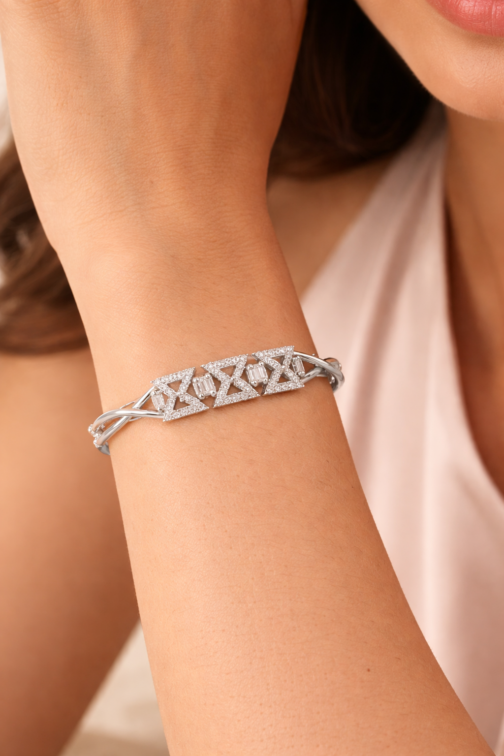 American diamond openable kada