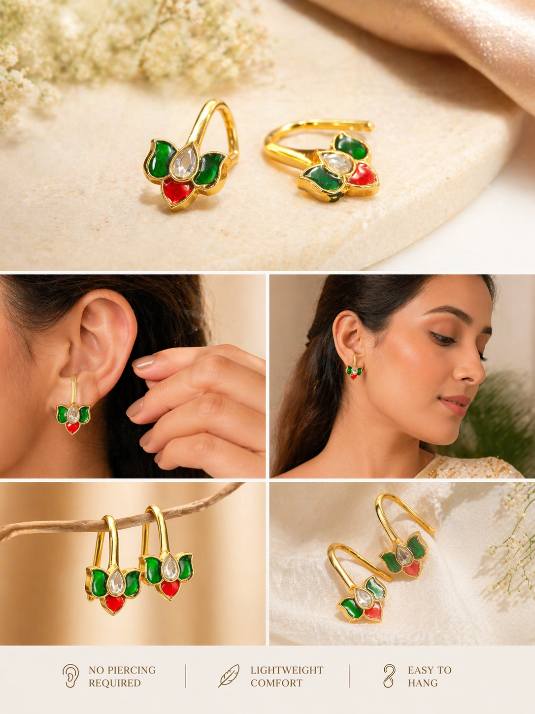 Anokhi Kamal Bugdi earcuffs