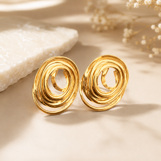 9-5 anti-tarnish flow earrings
