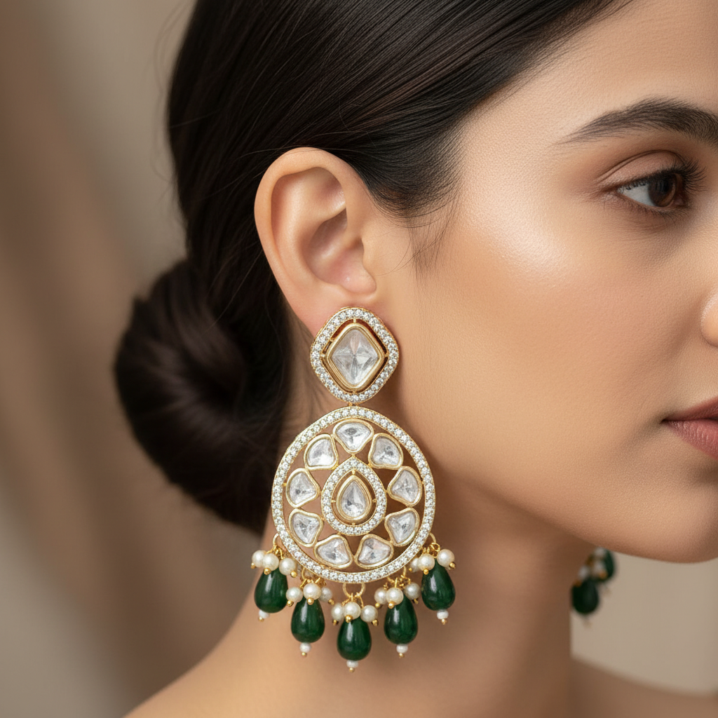 Anokhi Chandabali Kundan Earrings
