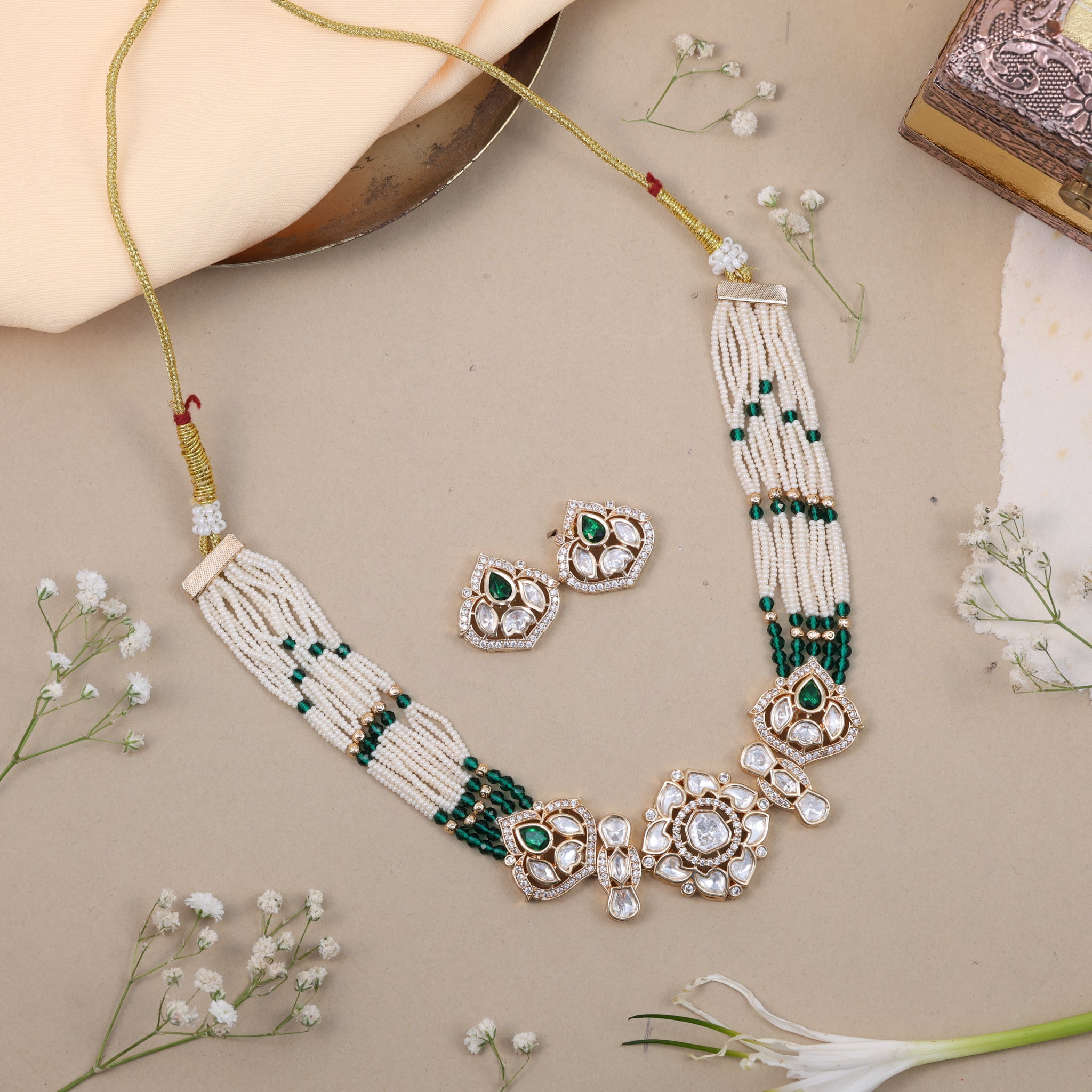 Anokhi Emerald Pearl Royal Set