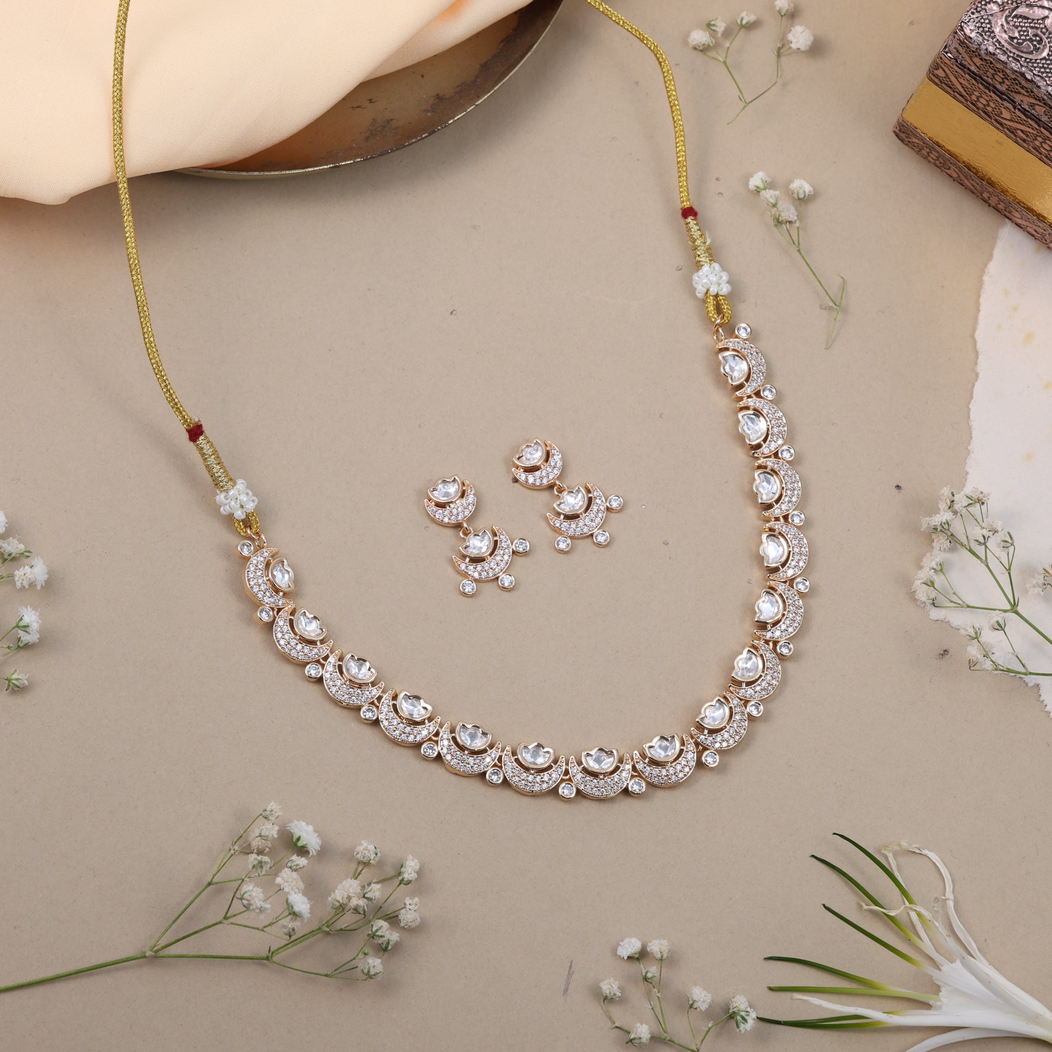Anokhi Pearl Curve Kundan Set