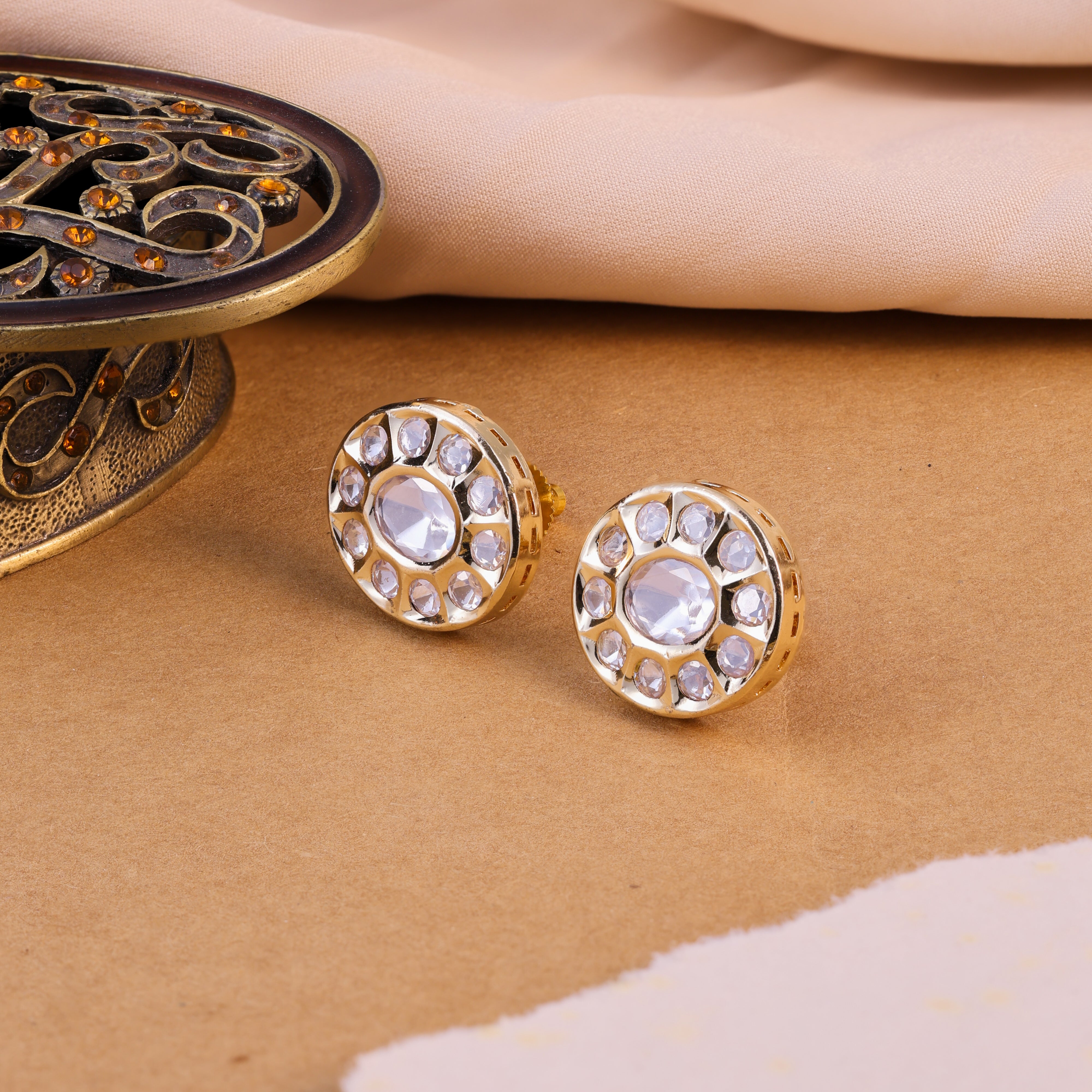 Anokhi Royal Round Kundan Studs