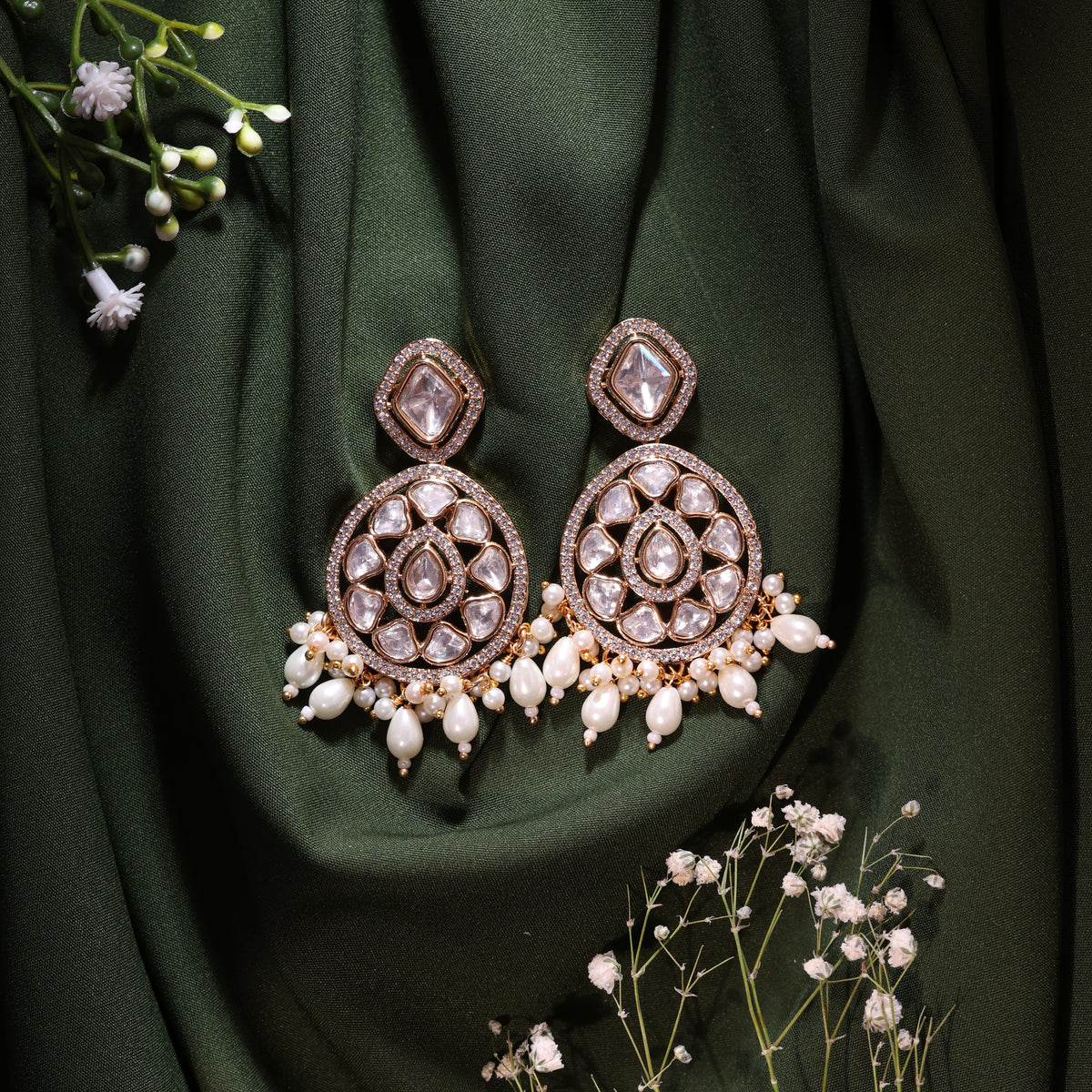 Anokhi Chandabali Kundan drop Earrings