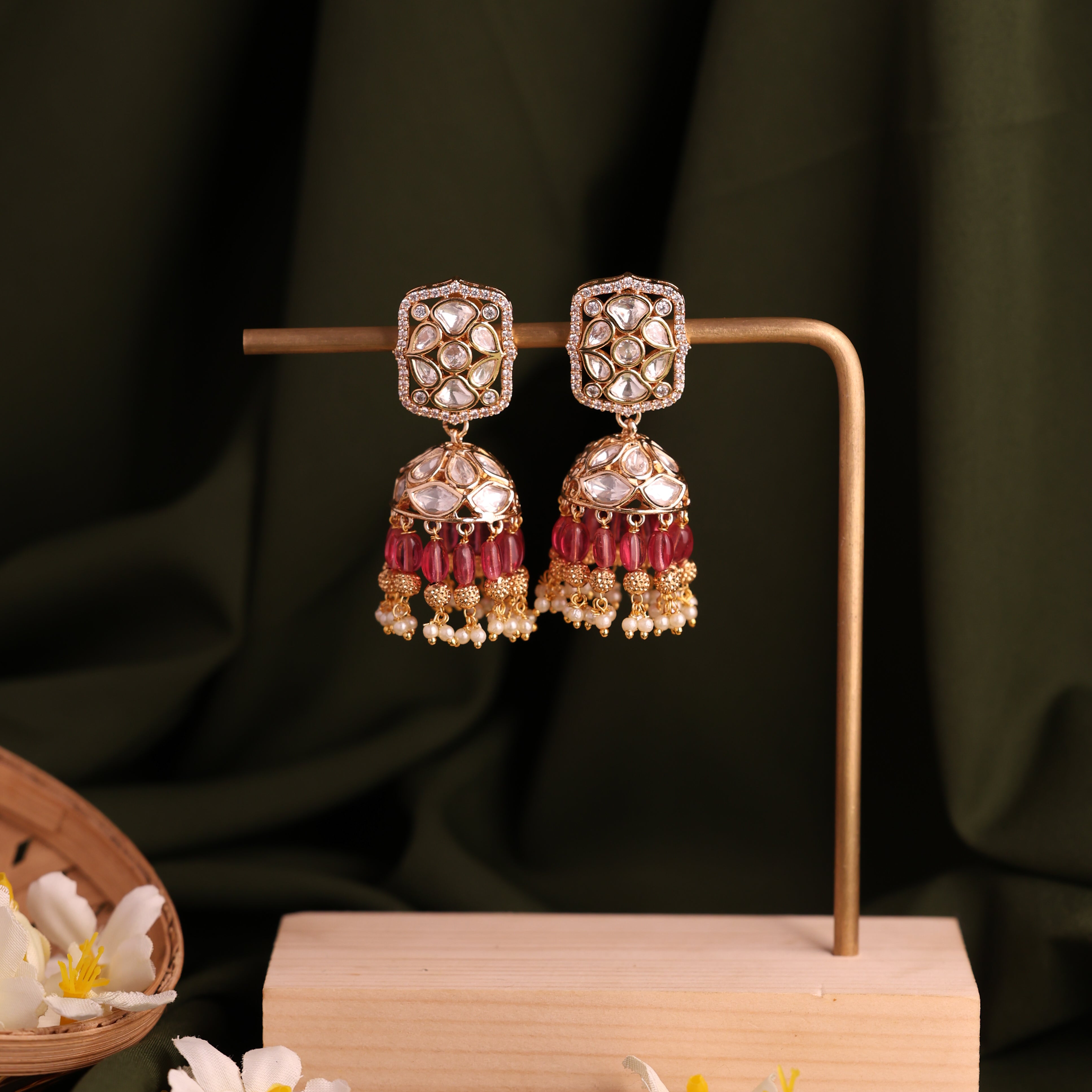 Anokhi Rani Kundan gold plated Jhumki