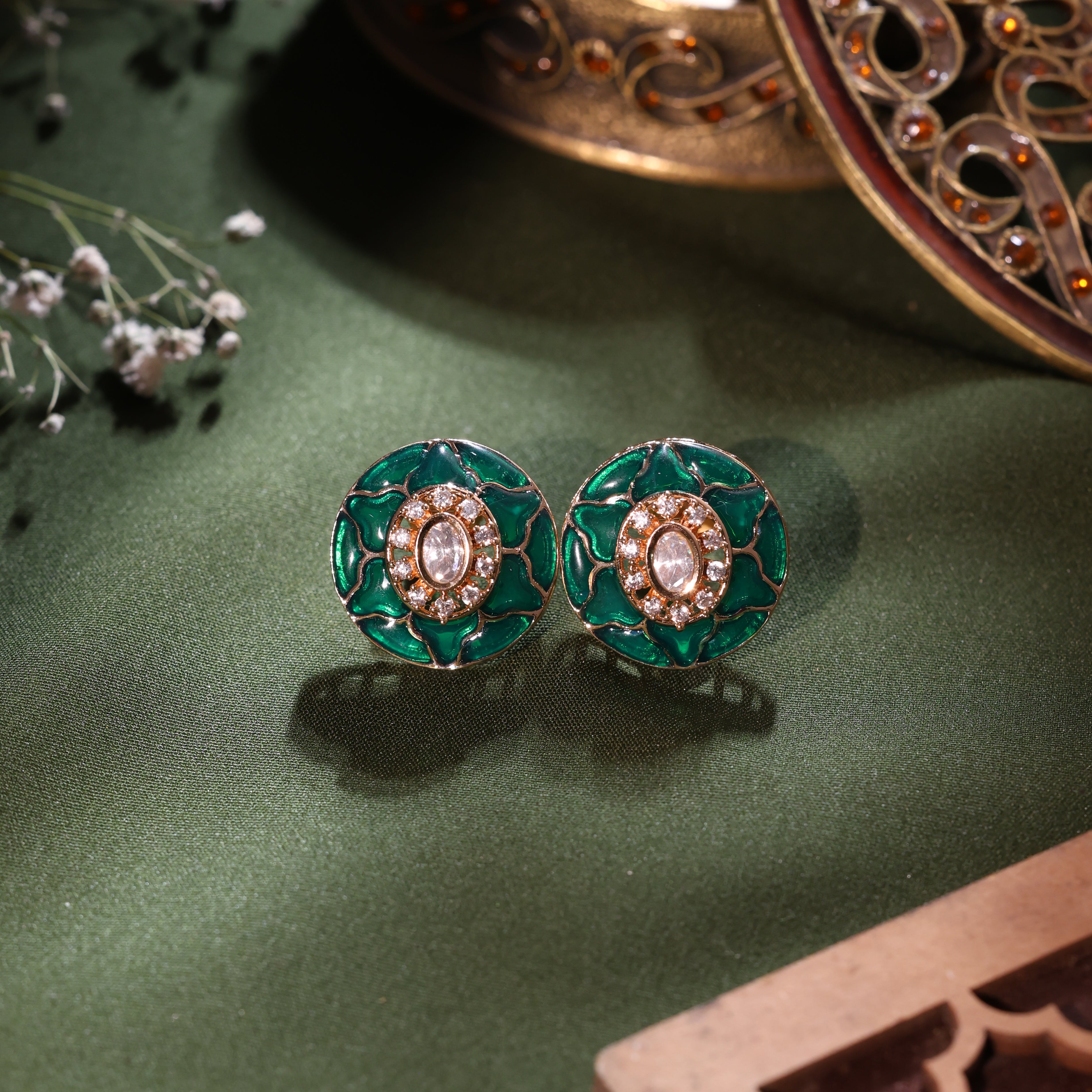 ANOKHI Epoxy meenakari Studs