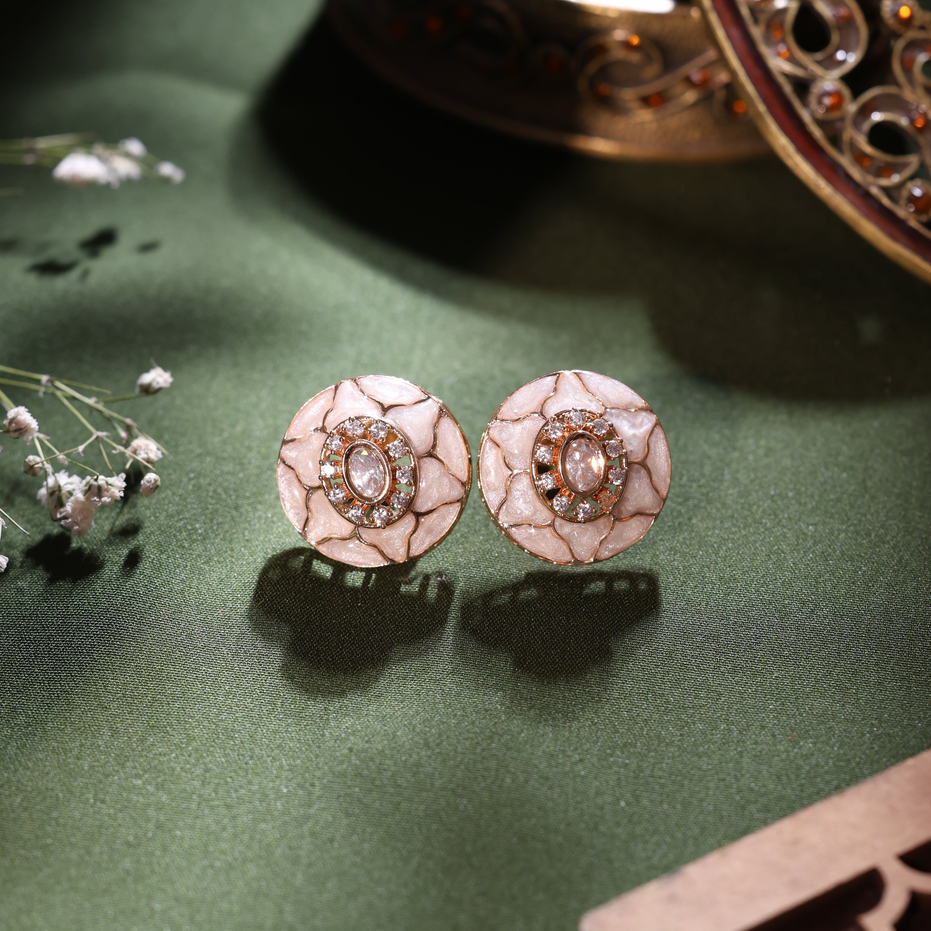 ANOKHI Epoxy meenakari Studs