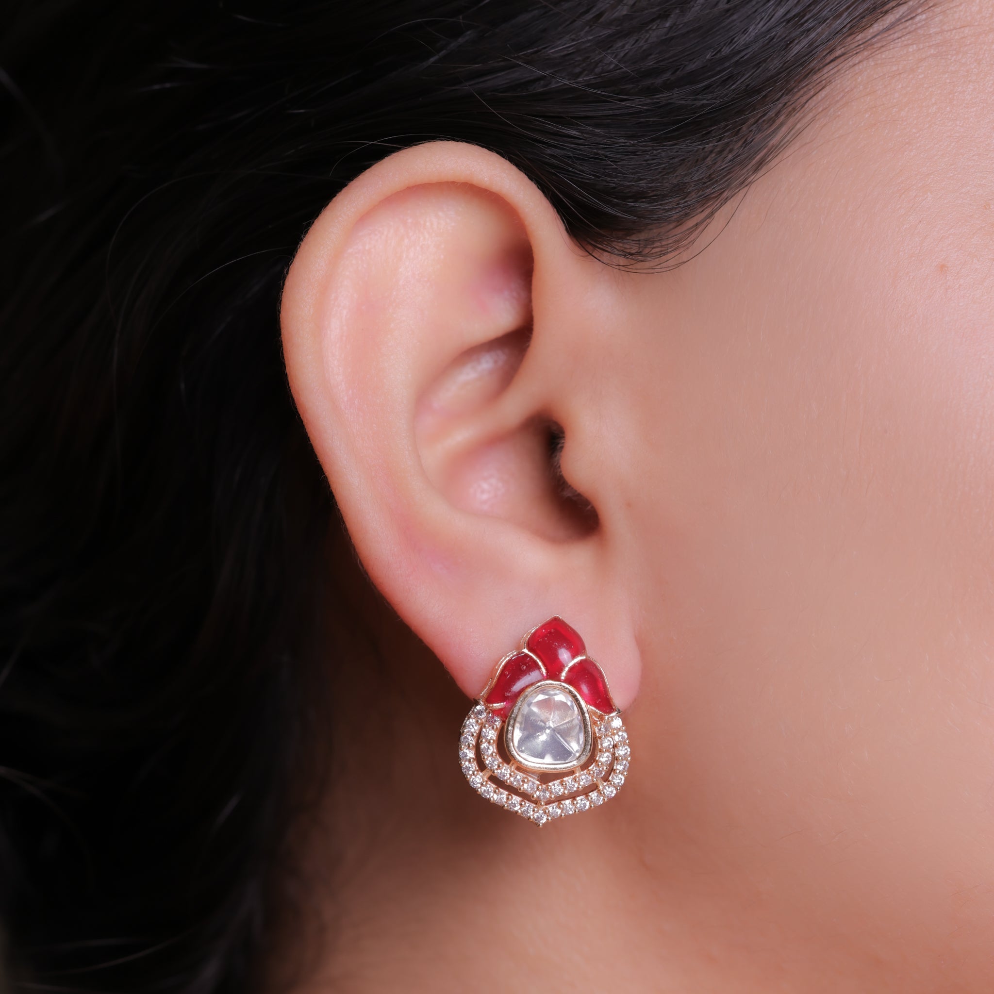 Anokhi Floral Kundan Studs