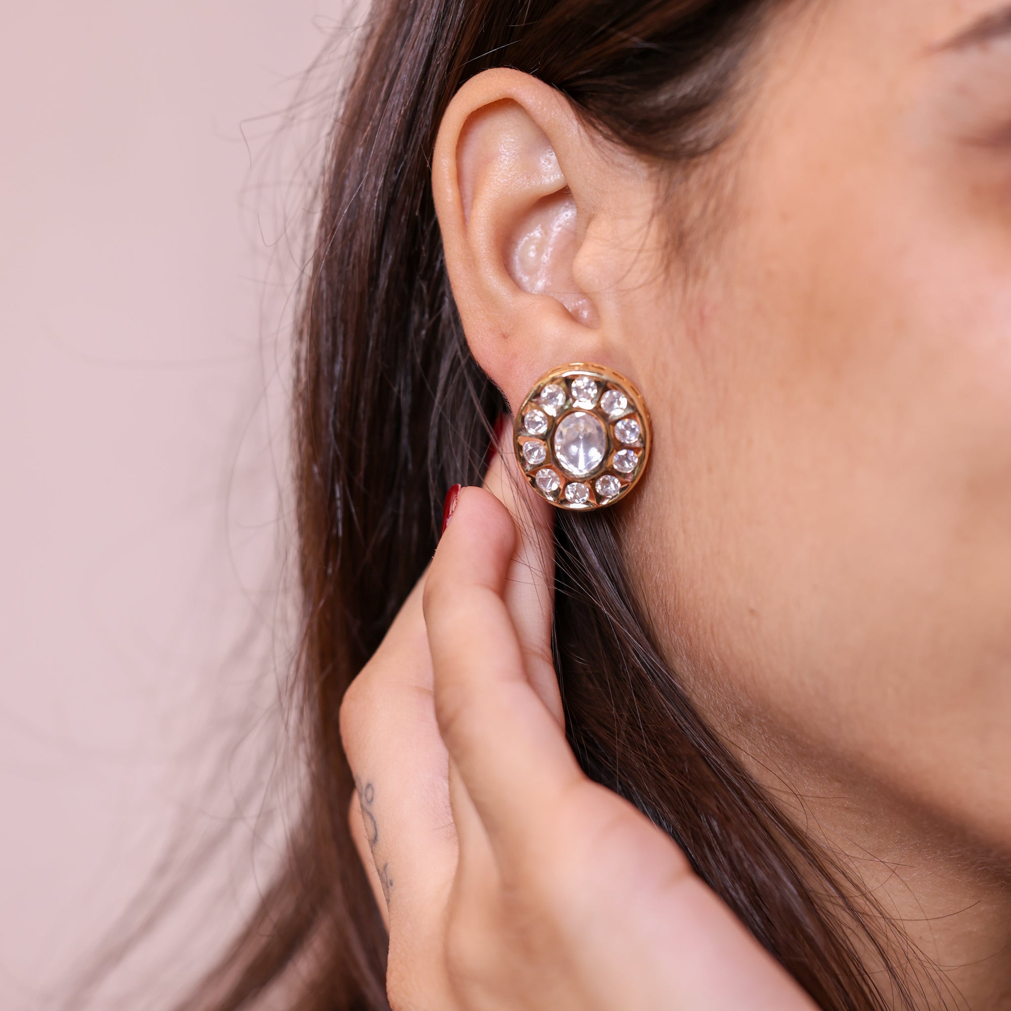Anokhi Royal Round Kundan Studs