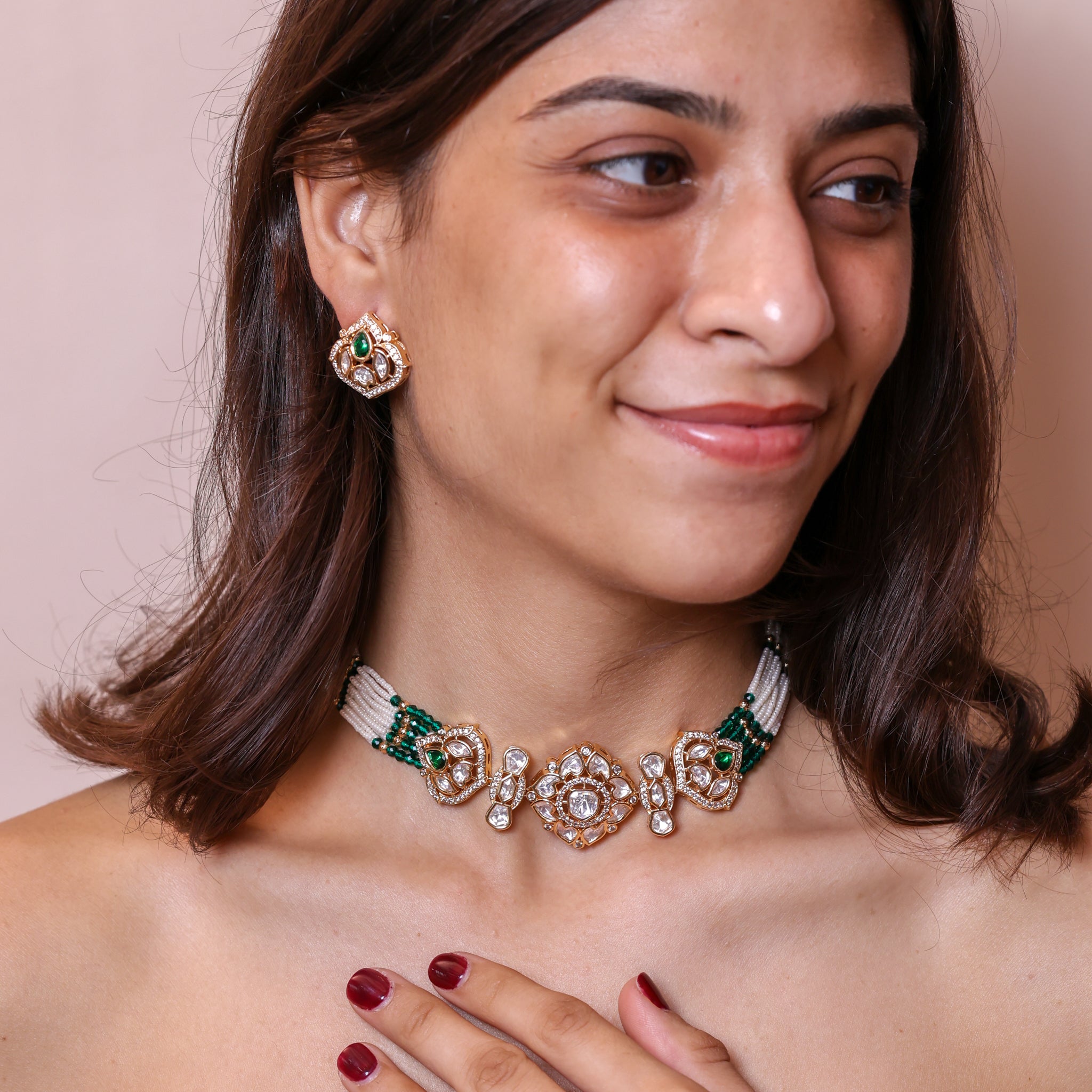 Anokhi Emerald Pearl Royal Set