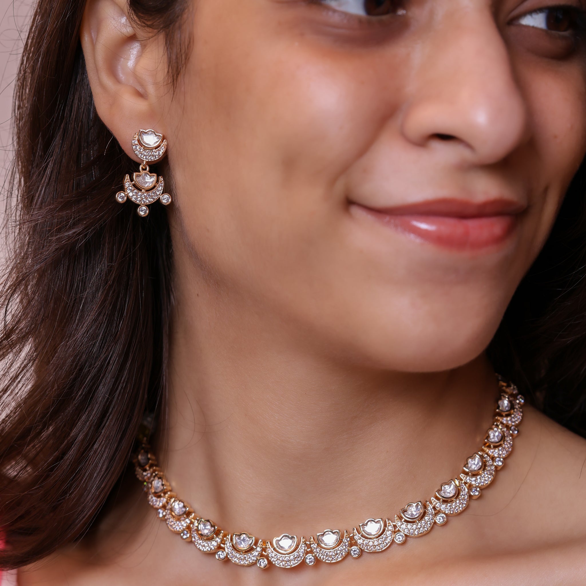 Anokhi Pearl Curve Kundan Set